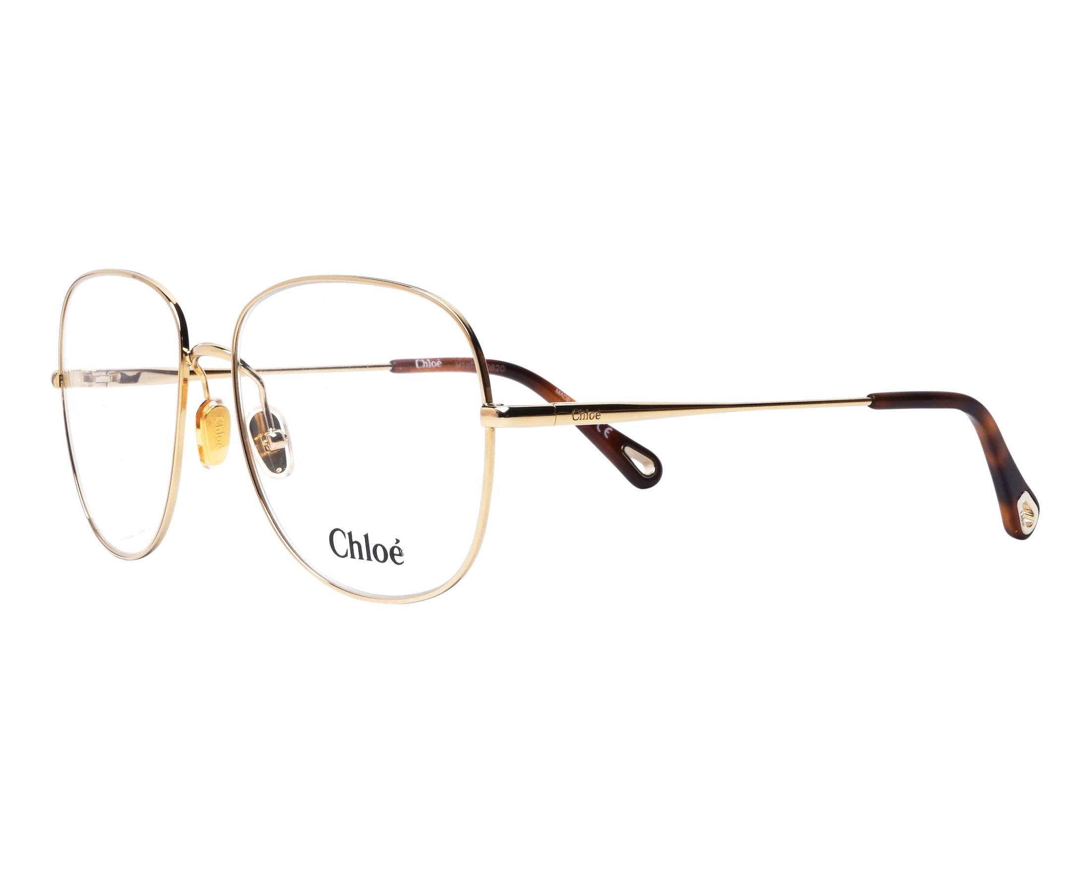 Chloe アイウェア スクエア フレム メカネ CH0020O 002 Chloe CH0020O 002 - Gold Eyeglasses for Woman | LookerOnline