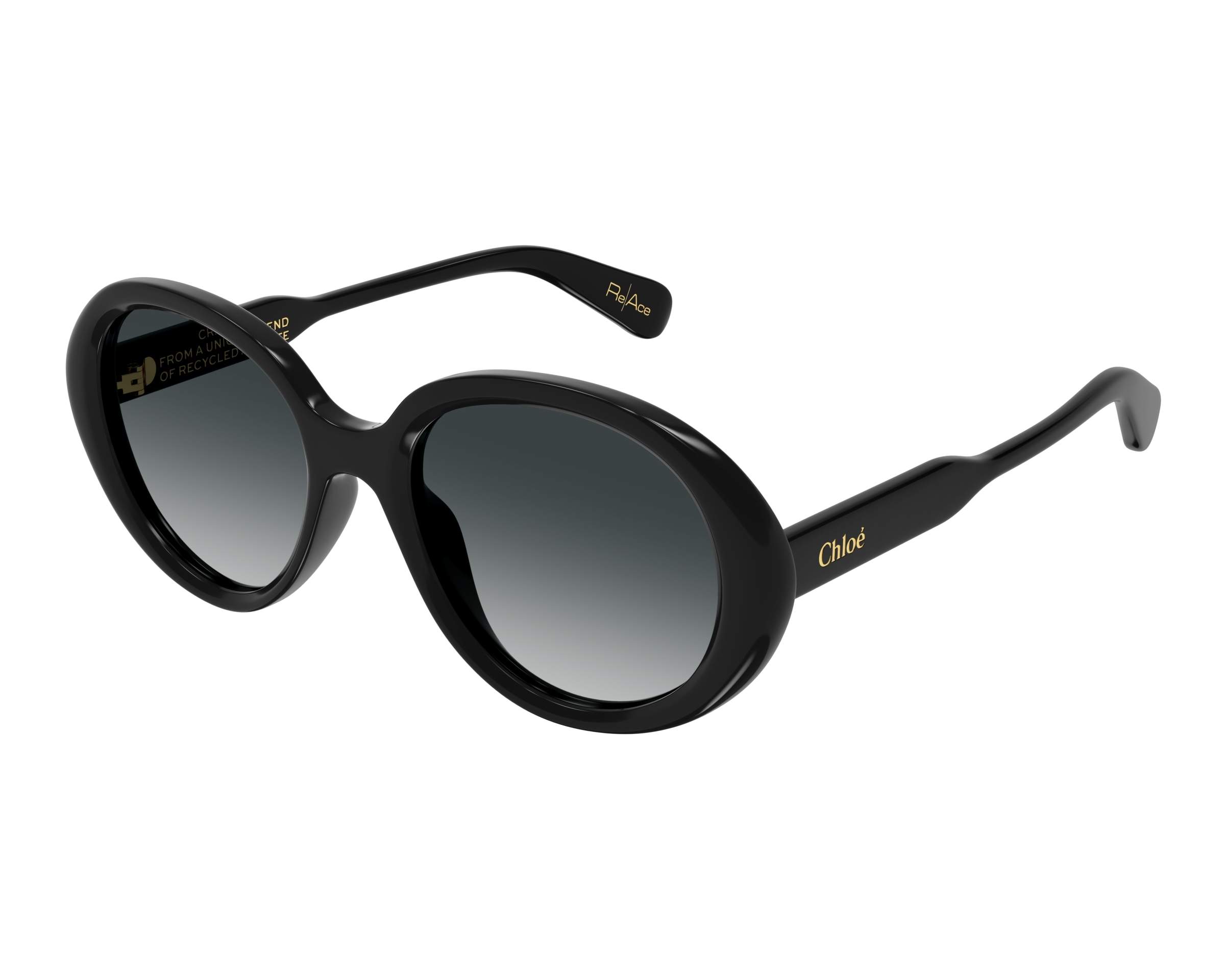 サングラス CHLOE Black Acetate Sunglasses Chloe Square-Frame Recycled Acetate Sunglasses Black Black