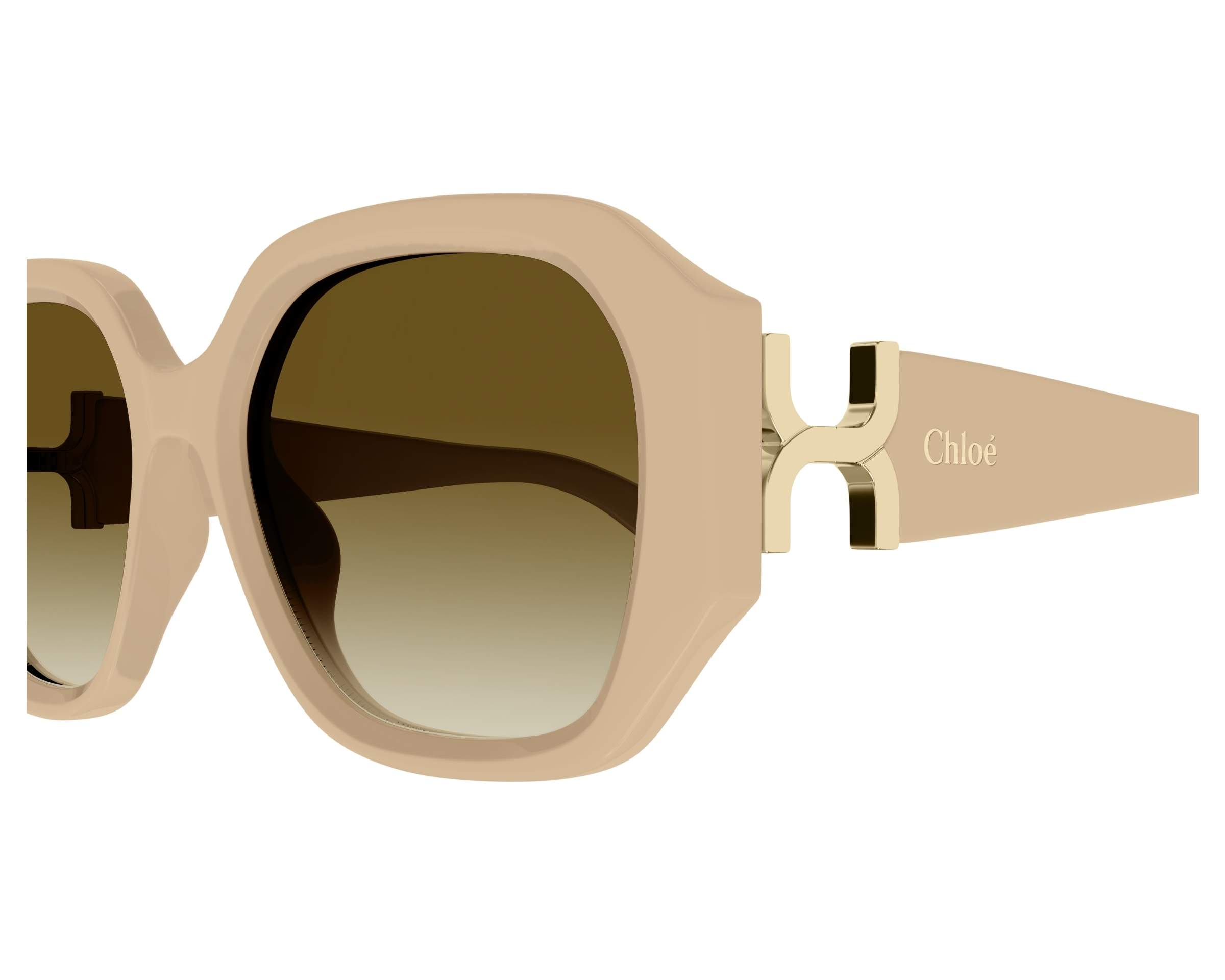 Chloe Vera Seashell Shape Sunglasses‎ Champagne Chloé - Vera Round Transparent Sunglasses Grey | www  main image 2