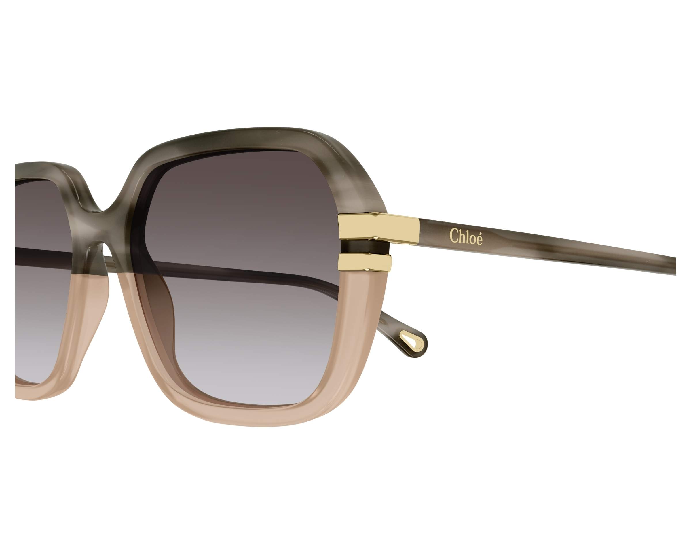 Chloé CH0204S 004 Grey Havana to Transparent New With Case 70\'s Retro Style Chloe CH0204S 004 Sunglasses - Pretavoir main image 4