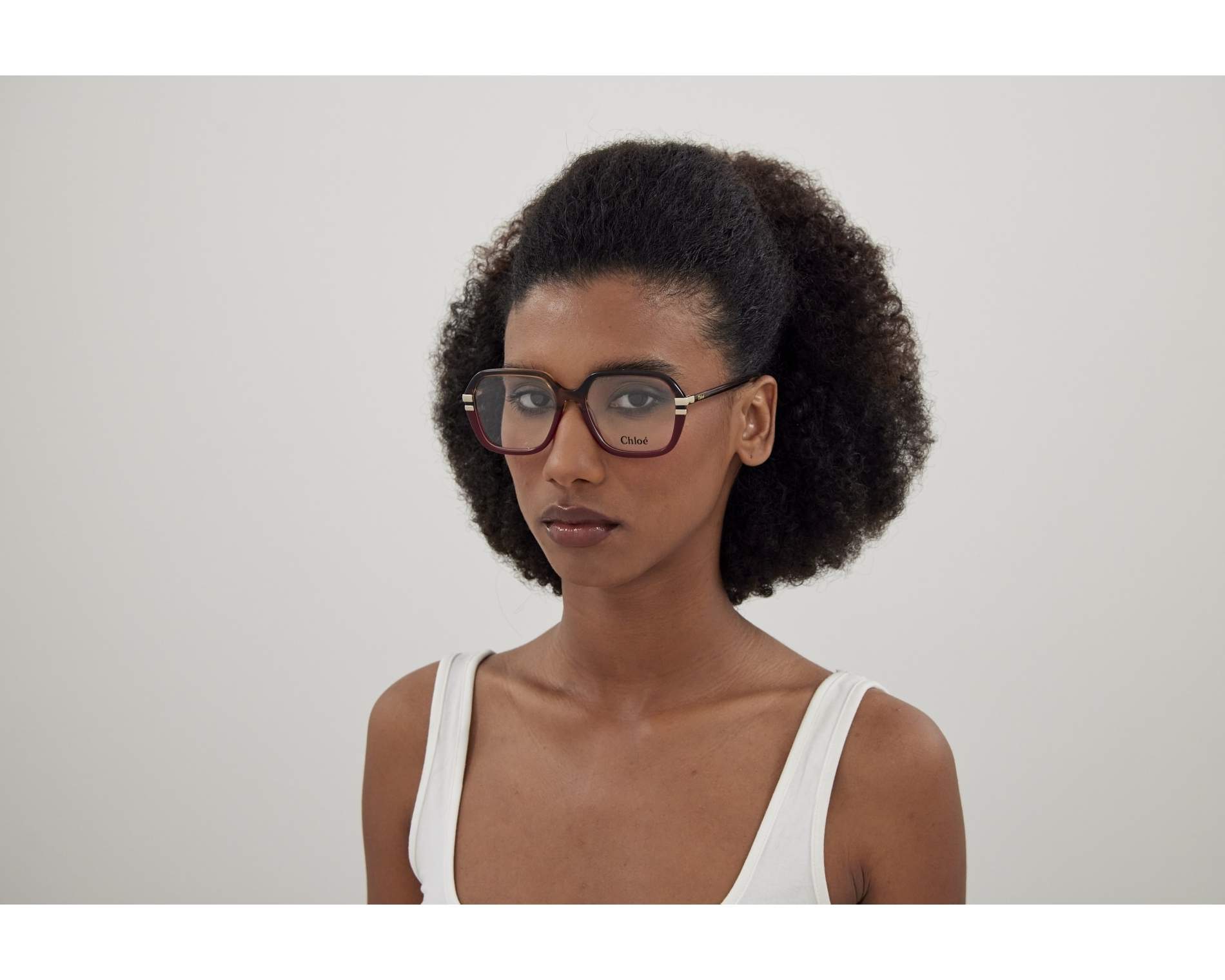 メガネ Chloe Chloe - CH0205O - 001 black black transpare Chloé CH0205O 001 Eyeglasses Shiny Black - eye-oo.com