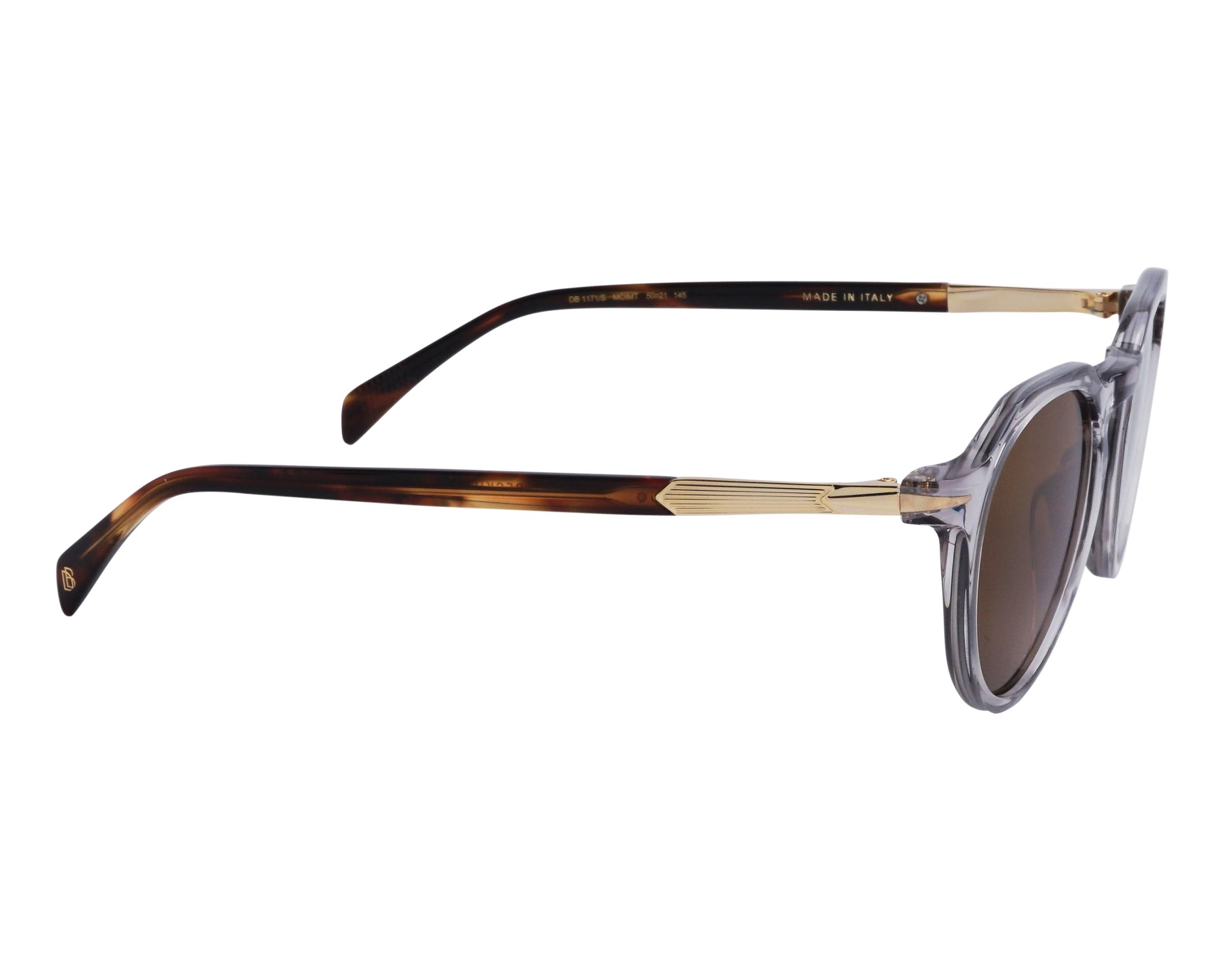 David Beckham DB-1171-S MOI/MT 50-21 Grey Brown side view