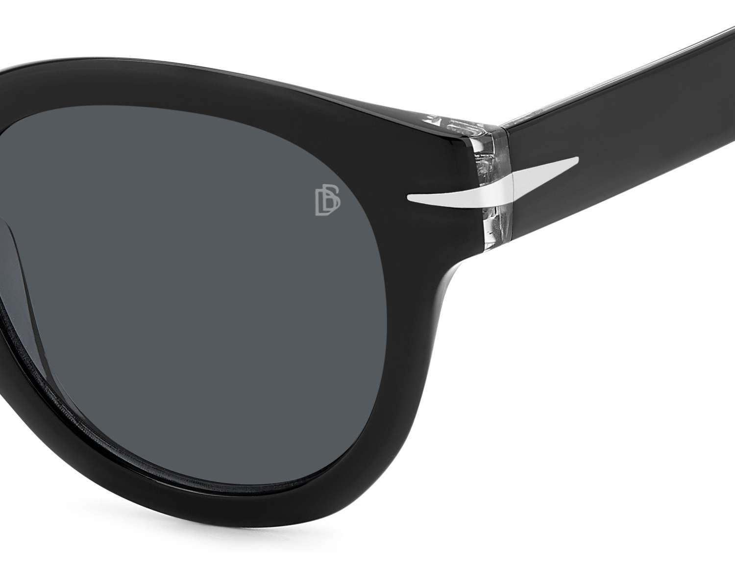 David Beckham DB-7041-S-FLAT 7C5/IR 49-25 Black Crystal other view