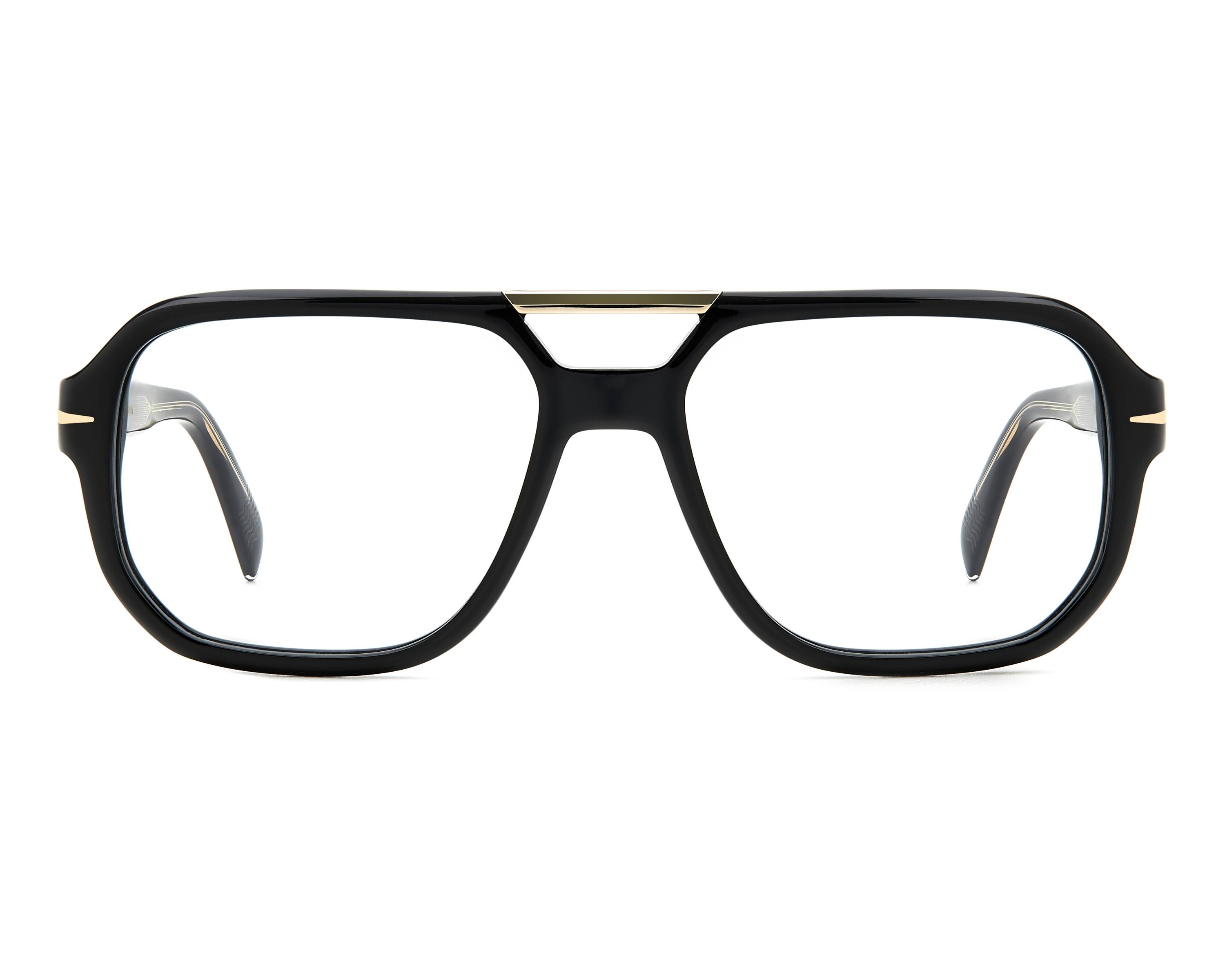 David Beckham DB-7108 2M2 56-16 Black Gold 360 degree view 3