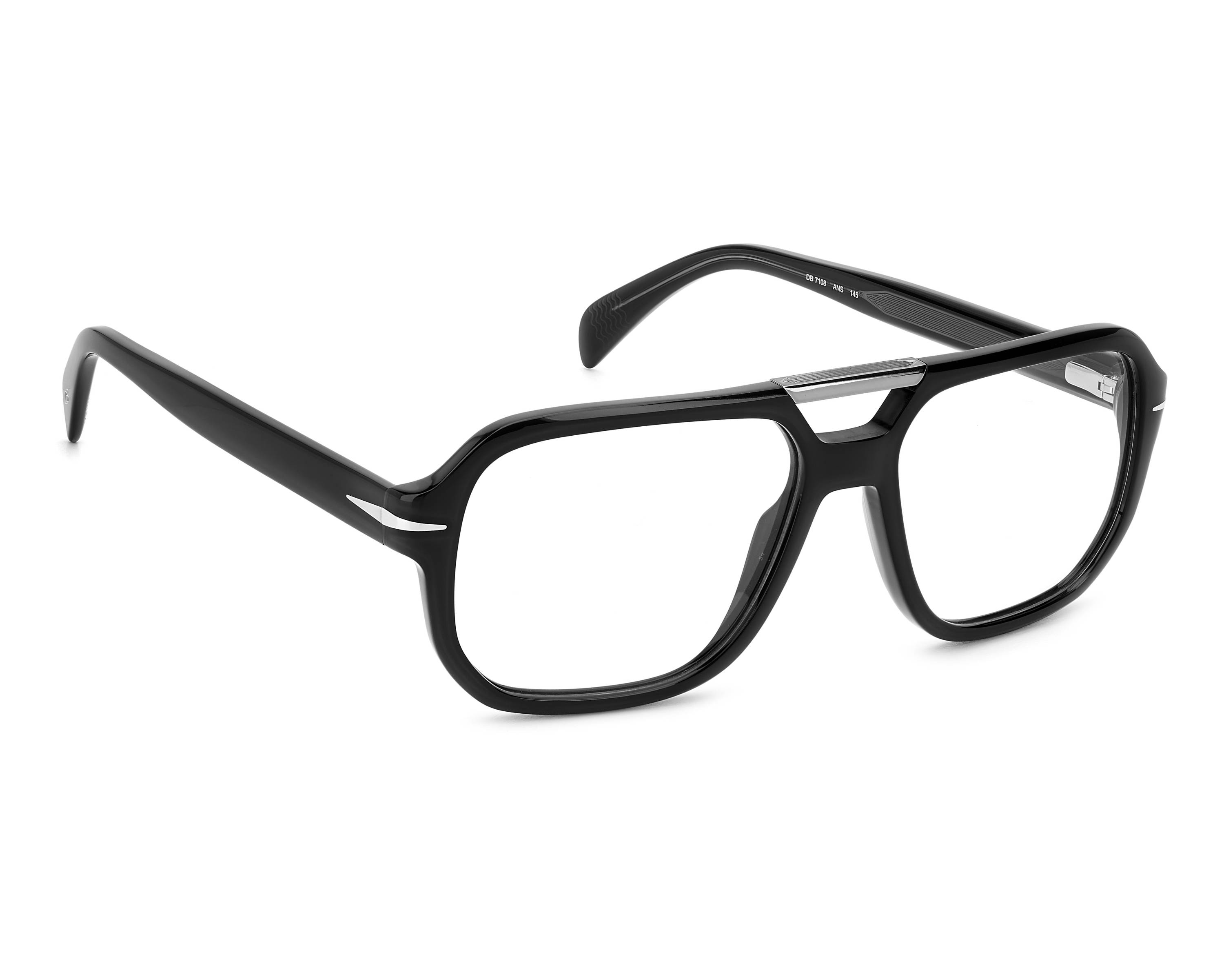 David Beckham DB-7108 ANS 56-16 Black Ruthenium front view