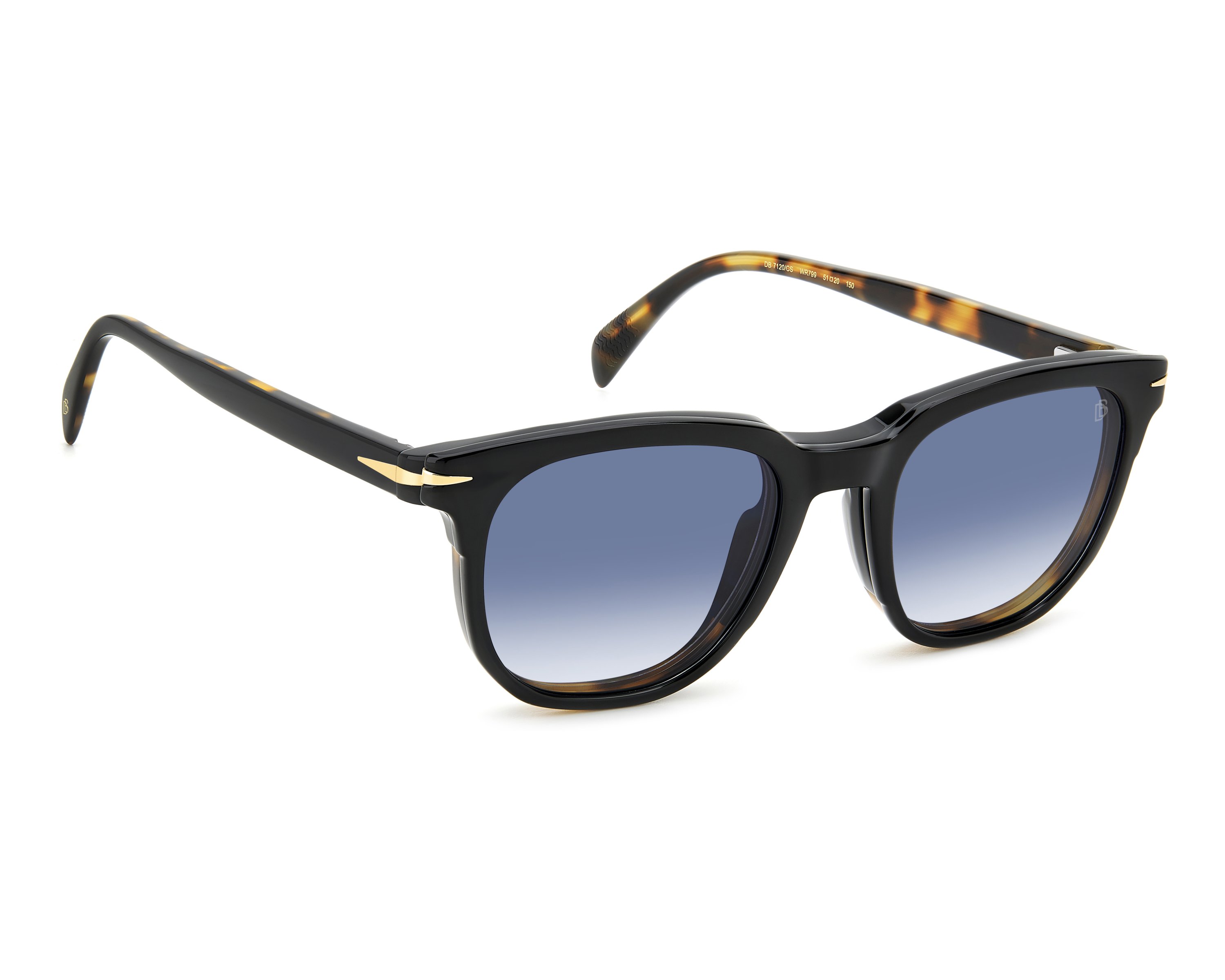 David Beckham DB-7120-CS WR7/Z7 51-20 Black Havana front view