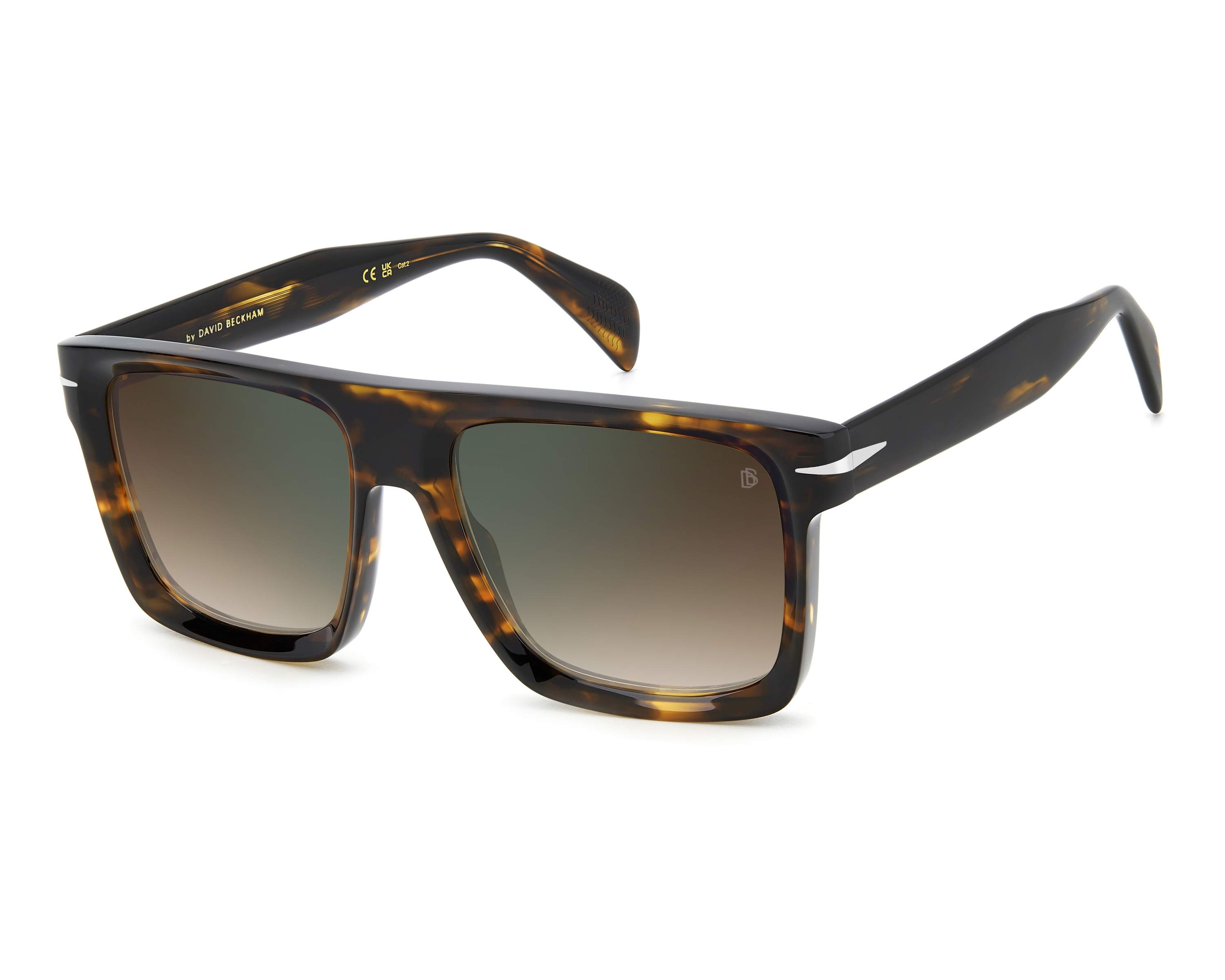 David Beckham DB-7134-S WR9/QY 56-18 Havana Gold 360 degree view 2