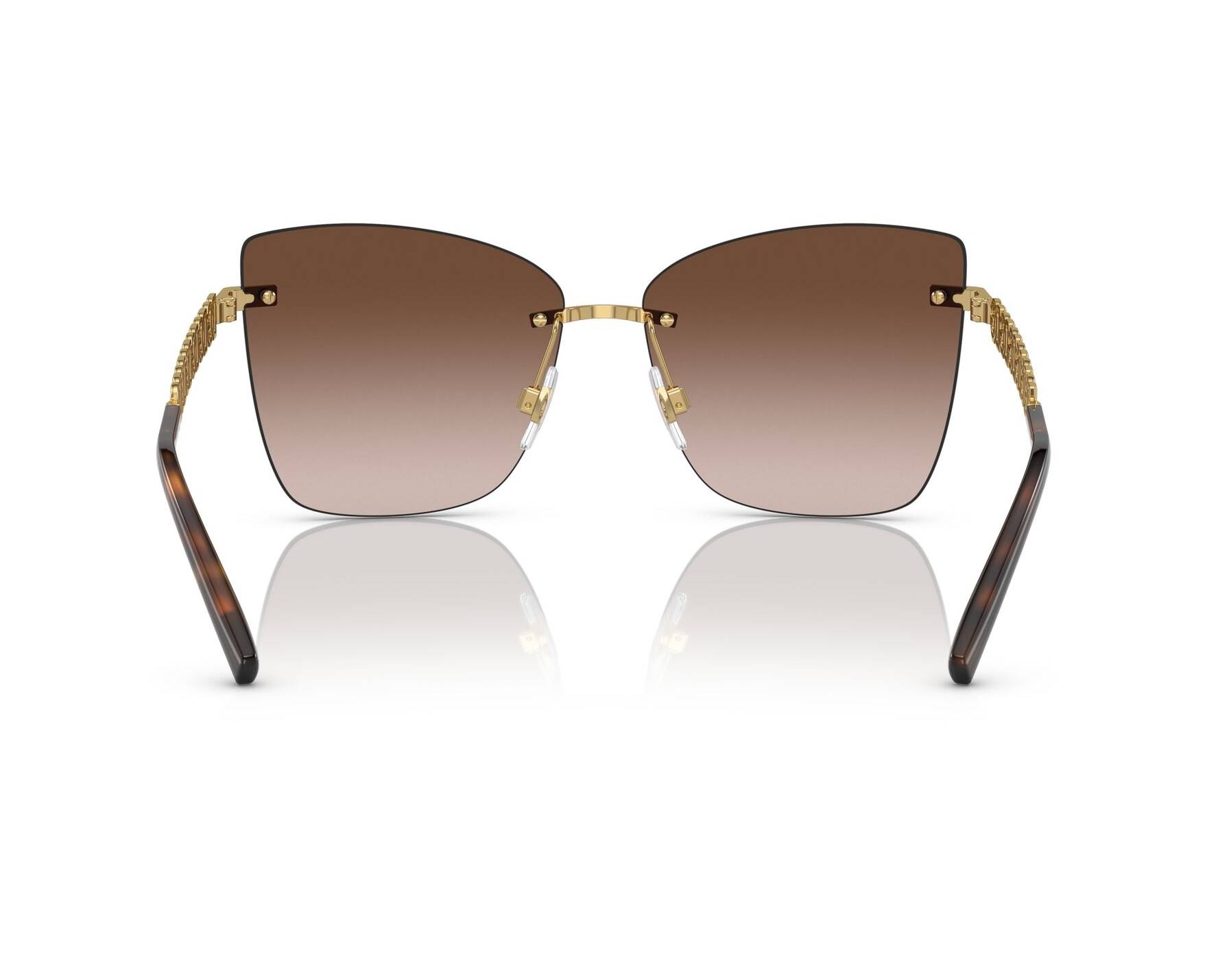Dolce & Gabbana Gold-Accented Brown Rimless Sunglasses Dolce & Gabbana 410S D63 – Vintage Frames Company main image 3