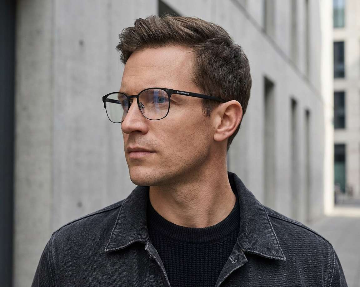 EMPORIO ARMANI ダークグレー ピーコート Giorgio Armani Long Wool