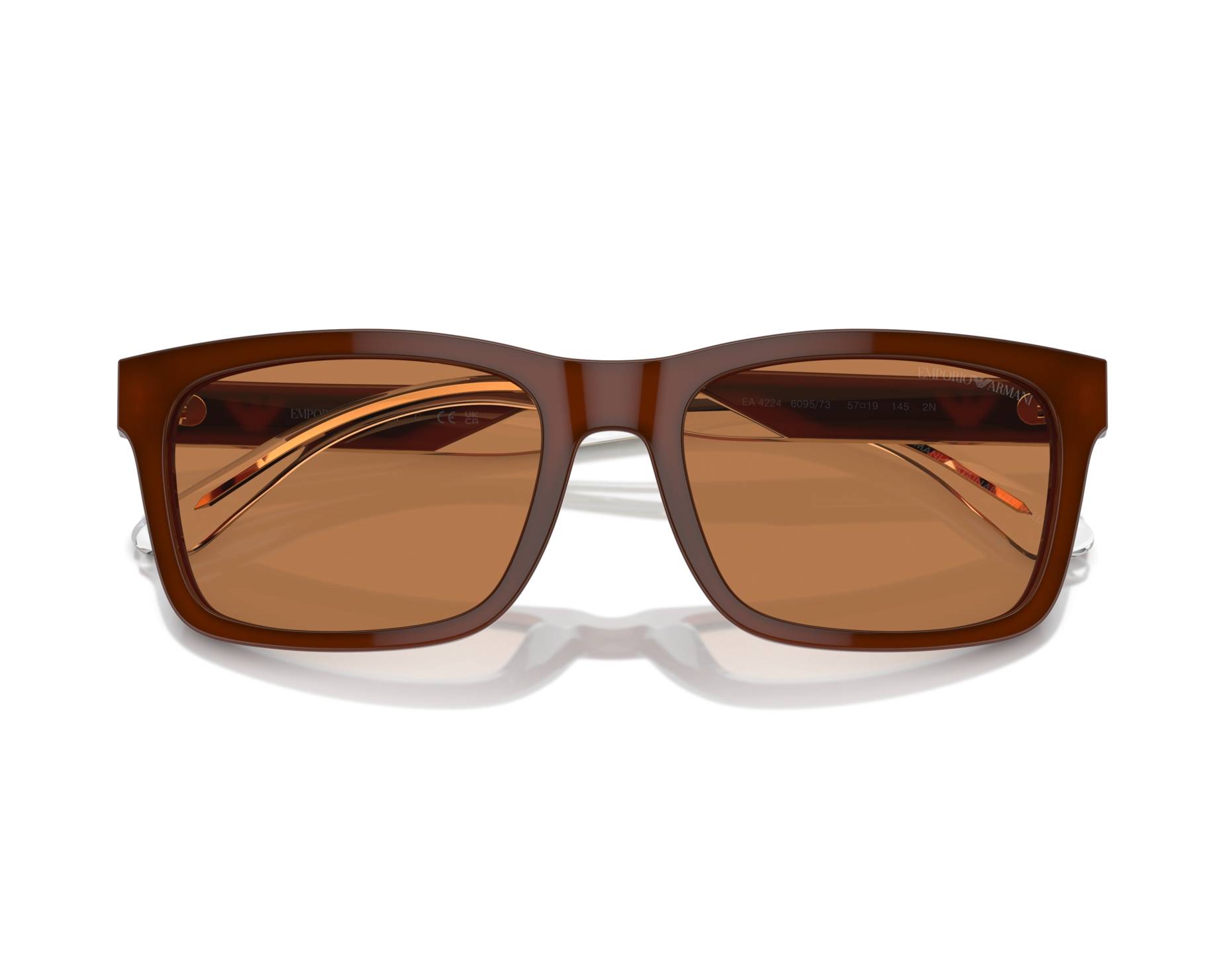 Emporio Armani Exchange | Mirrored Round Brown Matte Sunglasses EA 2029 31034Z AX2034S Sunglasses - Armani Exchange Authorized Retailer  main image 3