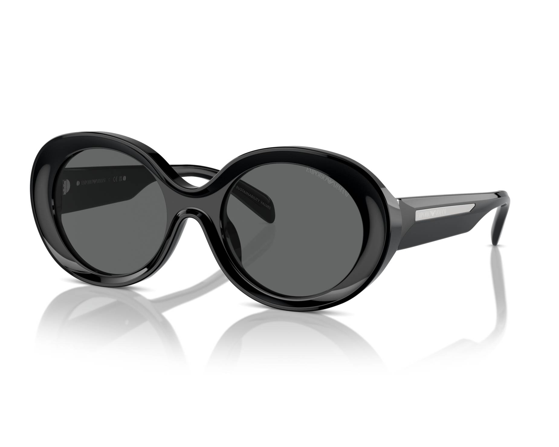 Emporio Armani EA4230U Sunglasses Black Acetate Oval Emporio Armani EA4230U 501787 | Online Sale - Amevista main image 3