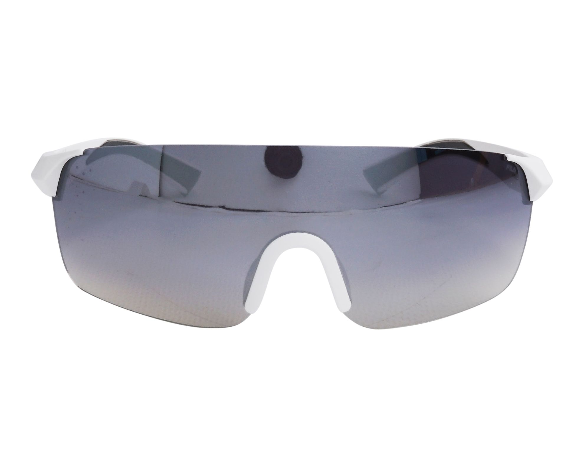 Fila Gray Plastic  Sunglasses Amazon.com: Fila Mens Matte Black Rectangle Plastic Wrap  main image 2