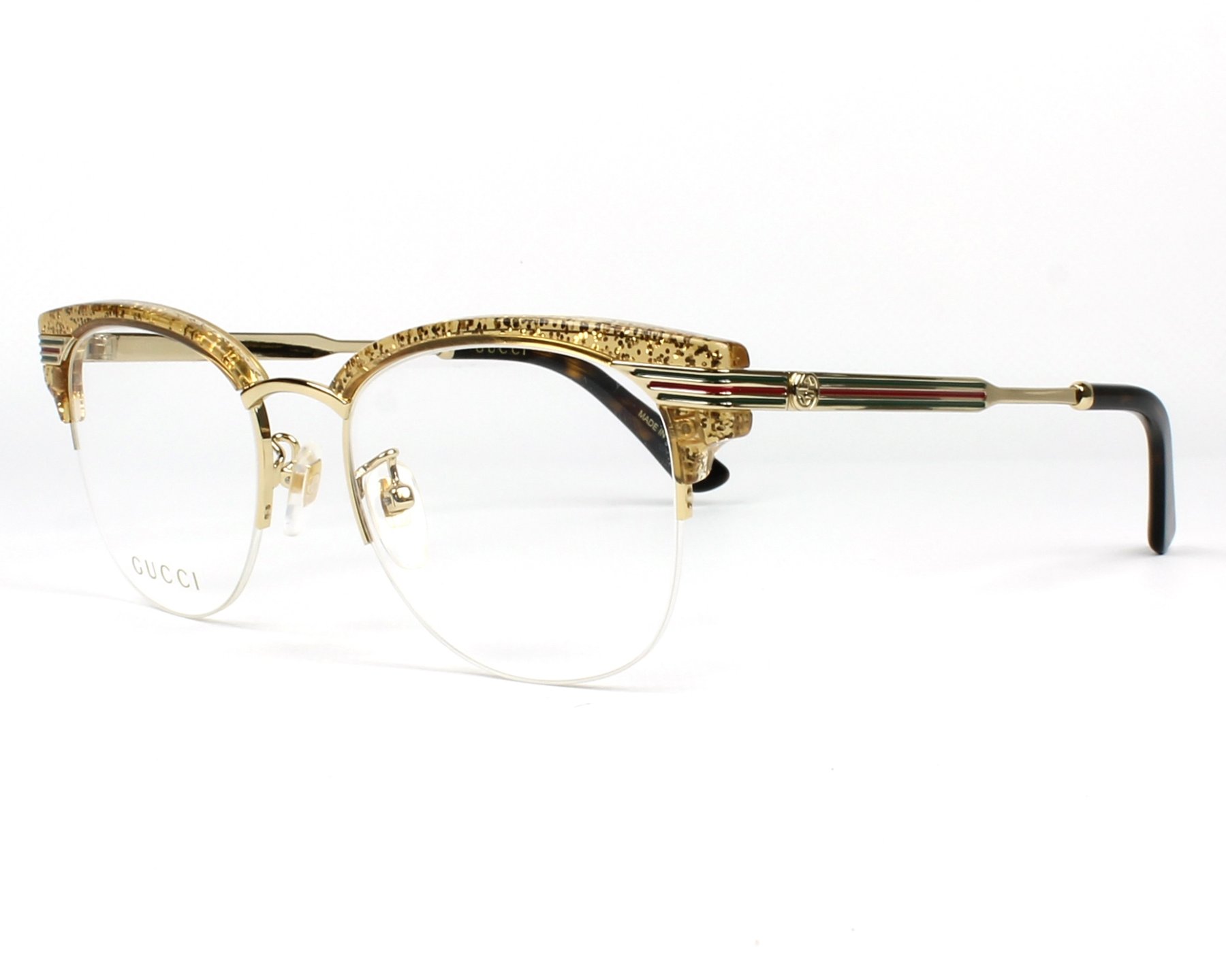 gucci gold glitter glasses