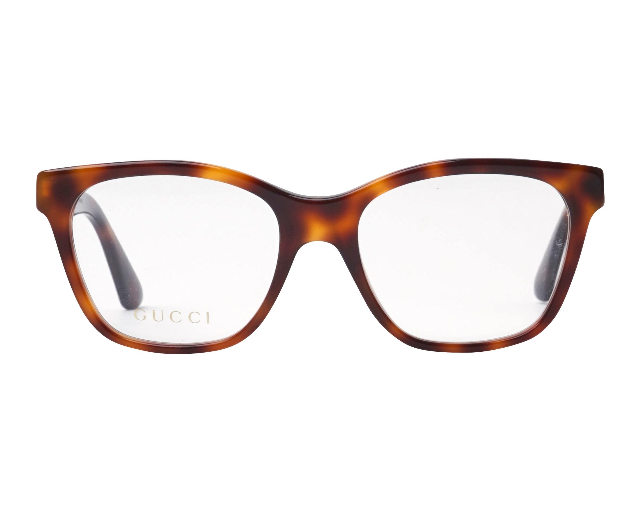 Gucci GG0420O 002 Square Eyeglasses 52mm - Havana Gucci Eyeglasses Frames GG0420O 004 52-18-140 Havana  main image 3