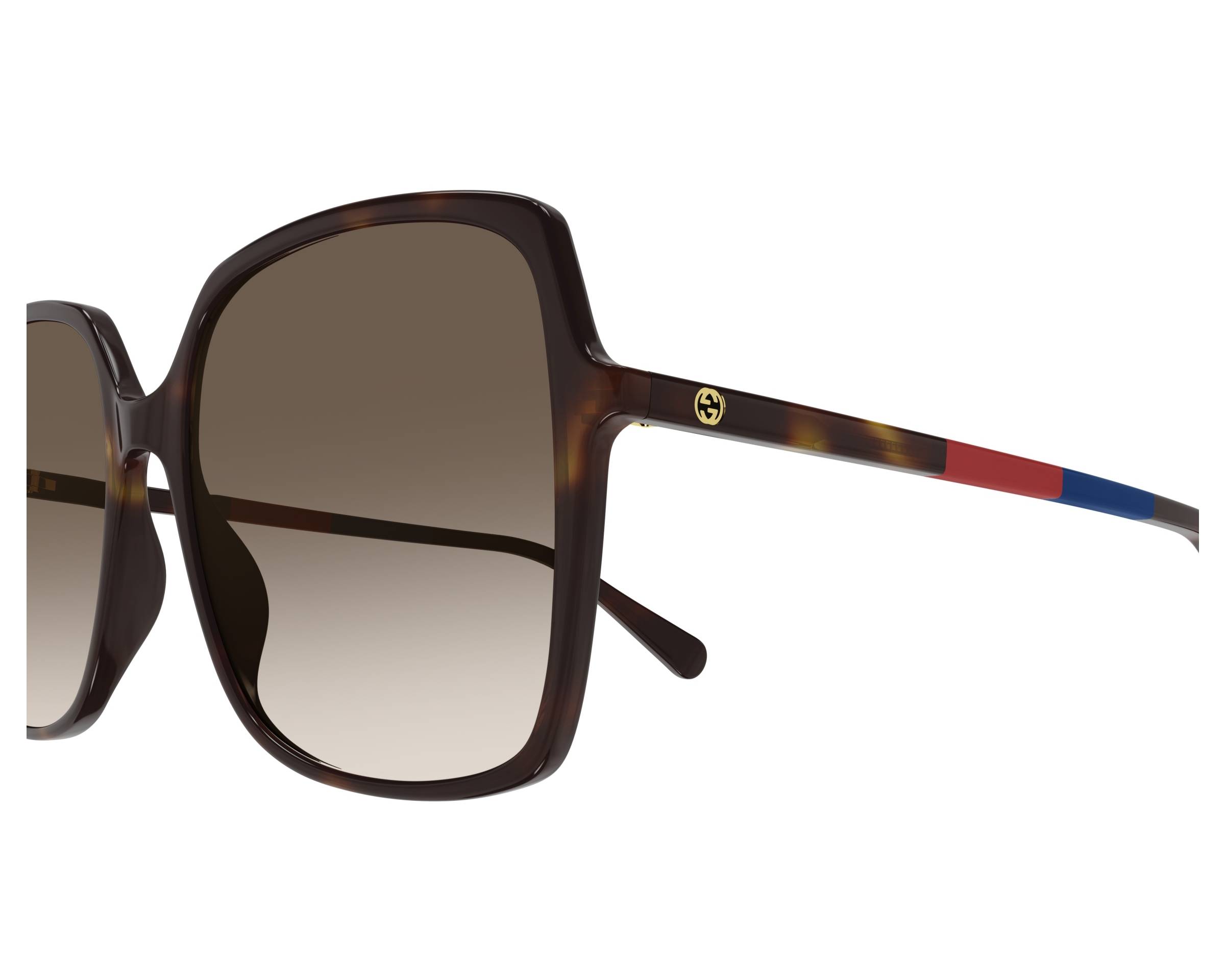 Gucci GG0544s 003 Women\'s Dark Brown Frame Sunglasses with Blue Gradient Lenses Gucci GG0101S 003 Sunglasses Brown Gradient Lens Women main image 3