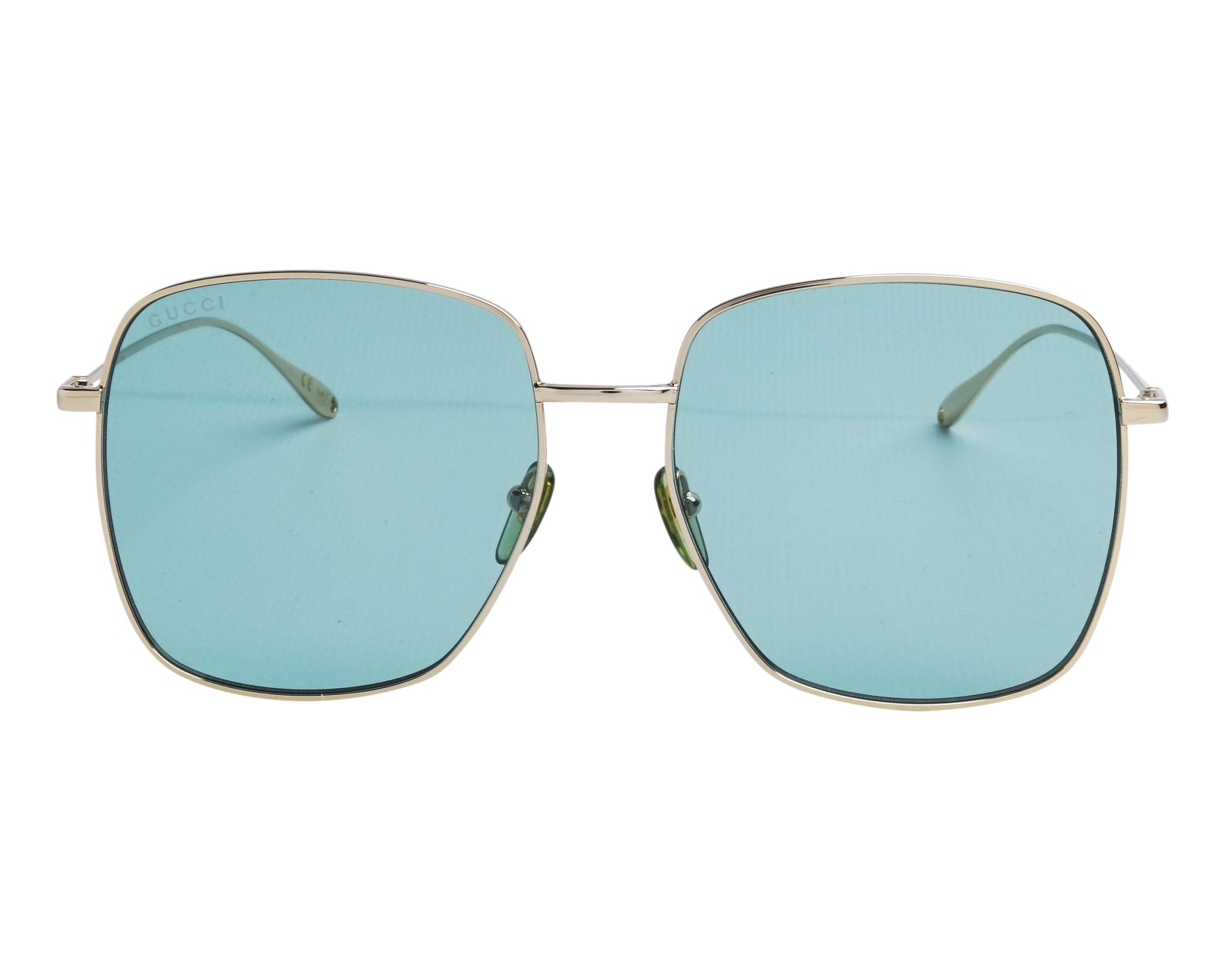 New Authentic Gucci GUCCI GG1031S-004-59 59MM Gold Frame Sunglasses Blue Lenses Gucci Sunglasses GG1031S 008 main image 3