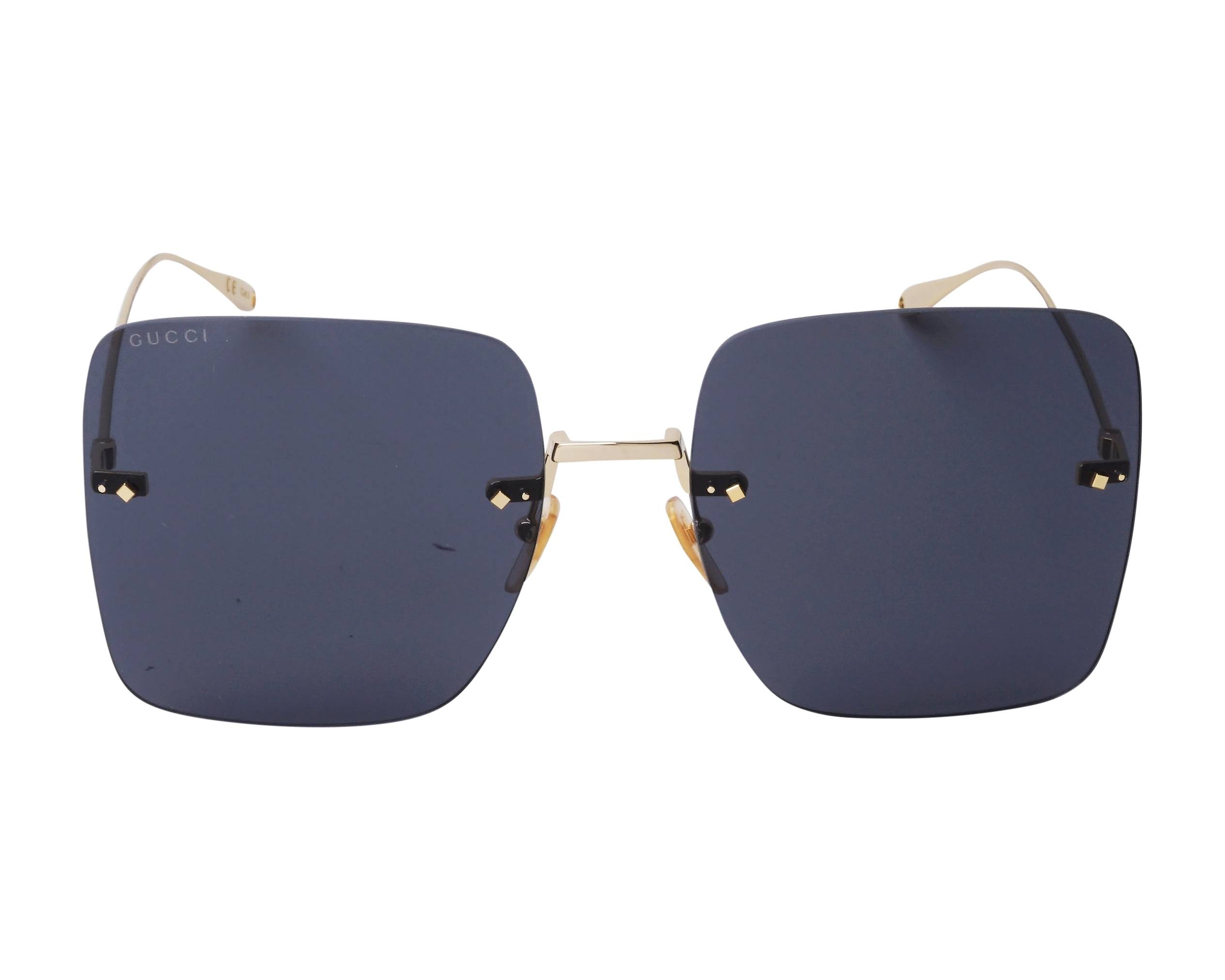 NEW GUCCI SUNGLASSES GG1147S 004 GOLD/BLUE WOMEN EYEWEAR GUCCI PLUS EARRINGS Gucci Gold Blue Sunglasses for Women for sale | eBay main image 2