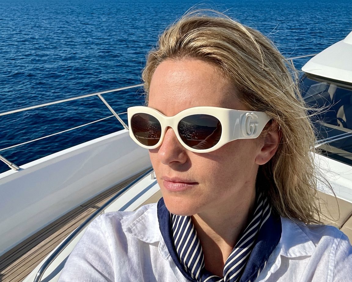 (Sunny) GUCCI GGロゴ エスパドリーユ ホワイト 37.5 Gucci Sunglasses GG1544S 004