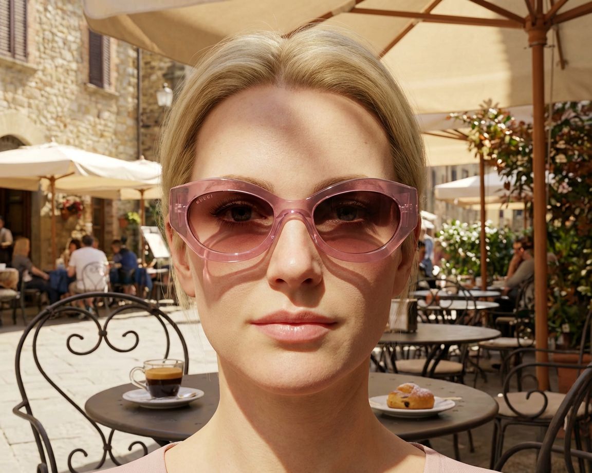 GUCCI GG1553S クリア ピンク バタフライ サングラス Gucci Sunglasses GG1553S 003