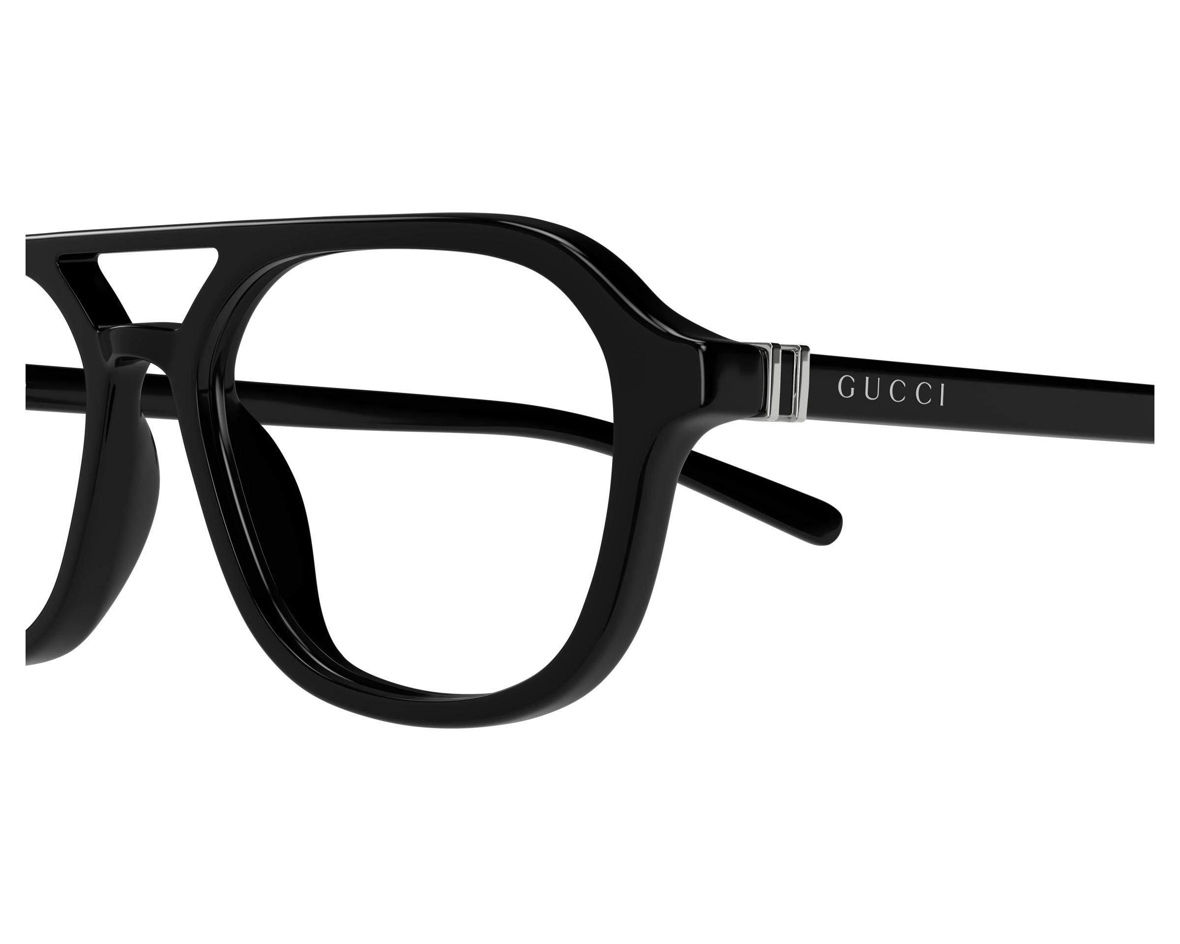 GUCCI Logo GG Glasses Eye Wear GG16730 Plastic Black SHW 05RF711 Gucci Black Clear Sunglasses for Men for sale | eBay main image 2
