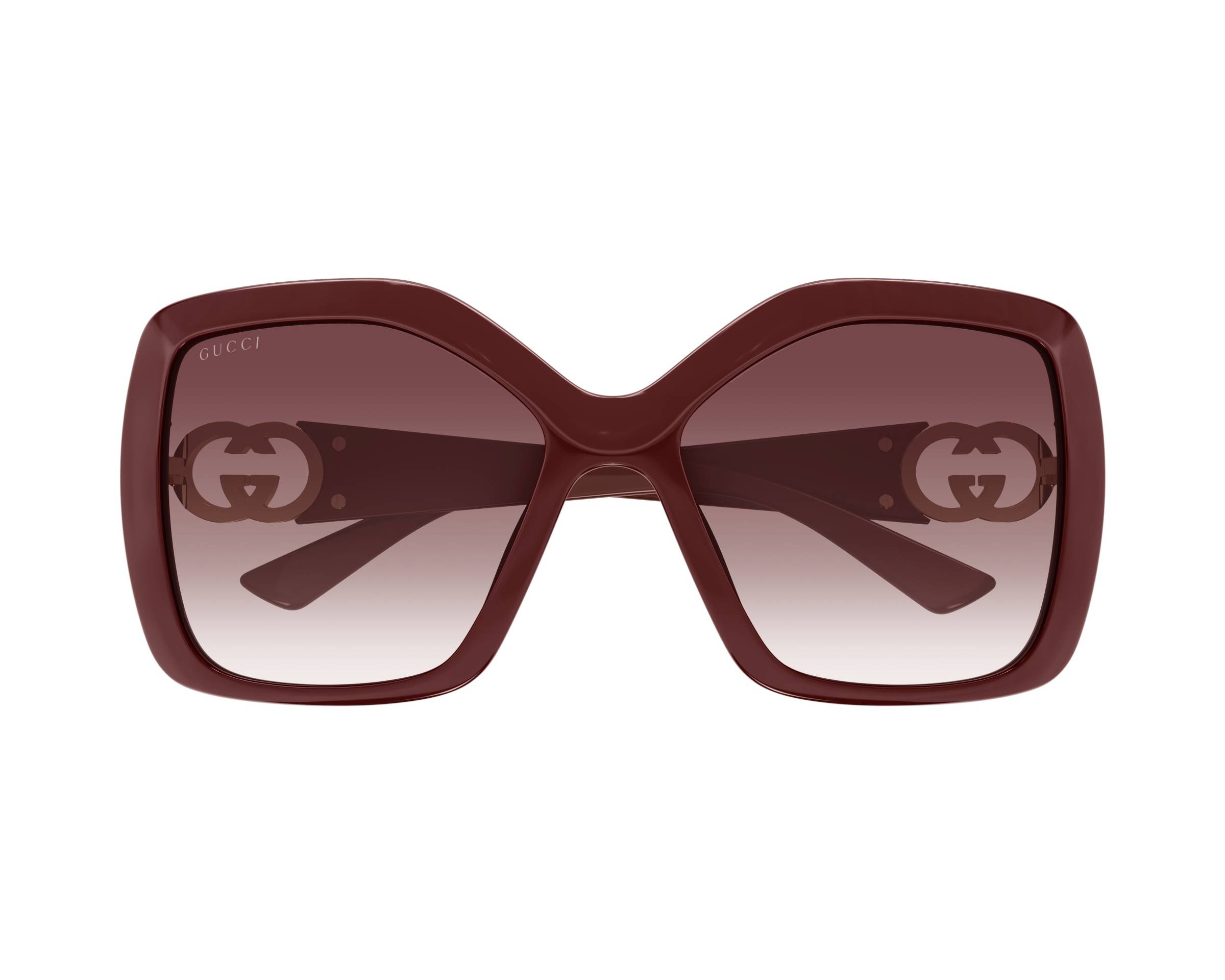 NWT Gucci GG2015S Burgundy Oversized 59mm Sunglasses Gucci Oversized Burgundy Sunglasses – Two Skirts main image 2
