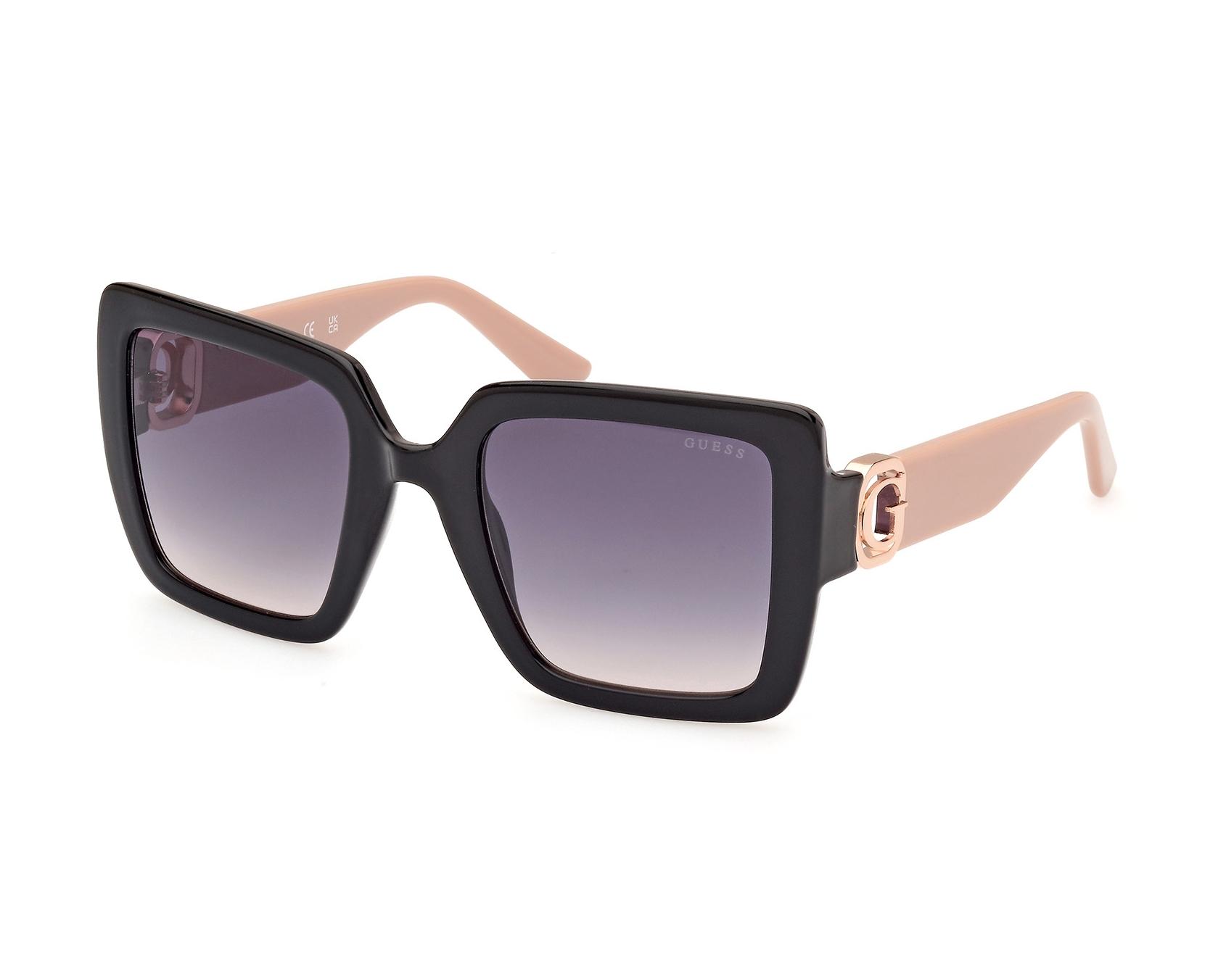 Guess Women\'s Black 
& Gold Square Sunglasses with Purple Gradient Lenses Guess Sunglasses GU00100-S 01B main image 4