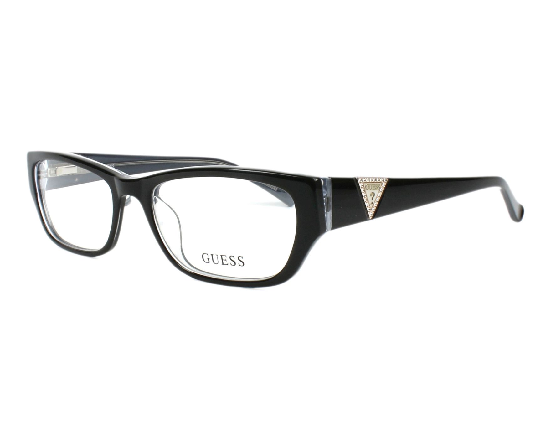 eyeglasses Guess GU-2387 BLK 54-17 Black Crystal profile view