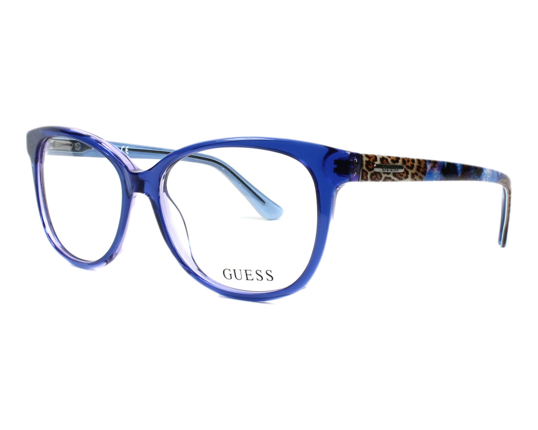 eyeglasses Guess GU-2505 090 52-14 Blue Brown profile view