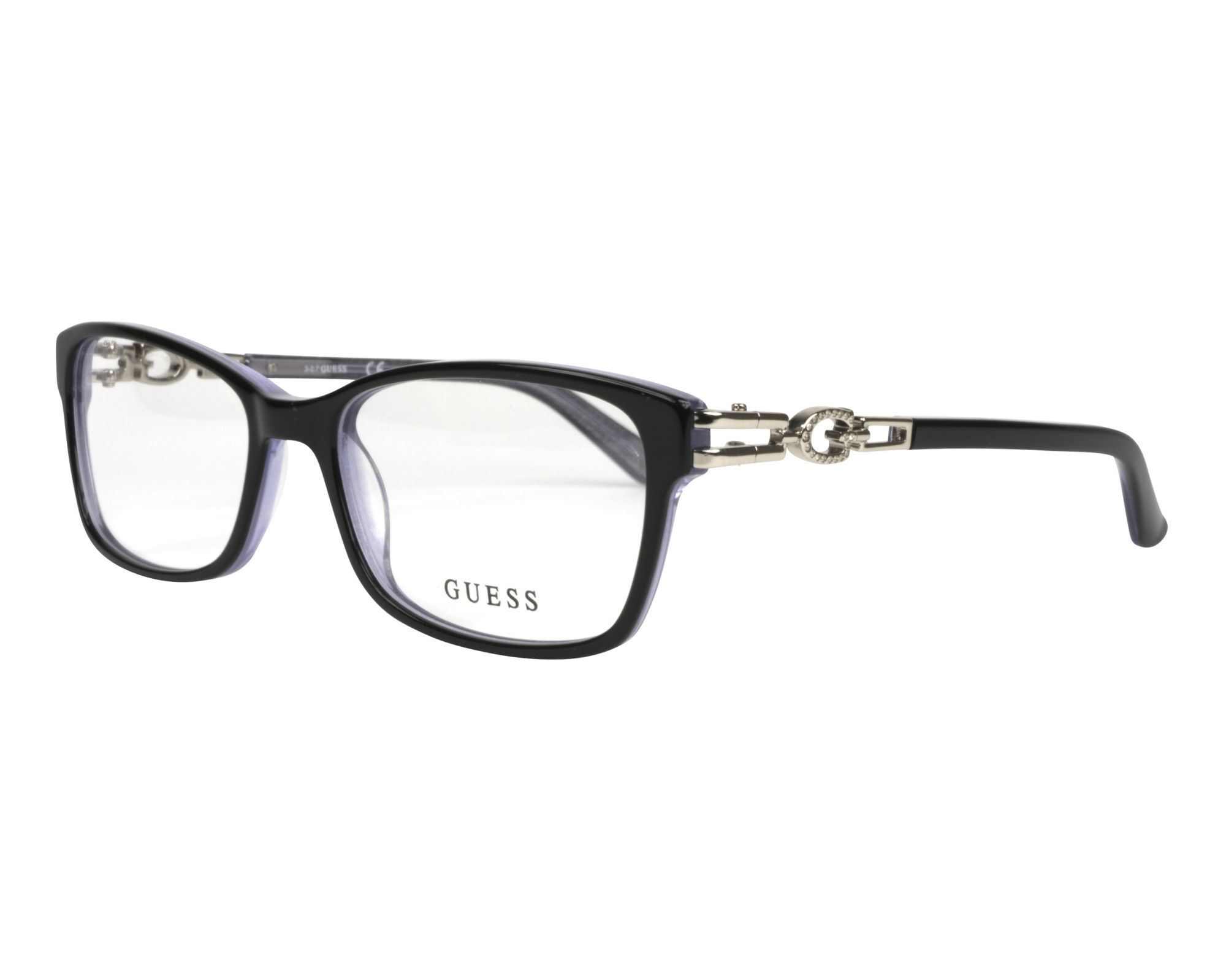 eyeglasses Guess GU-2677-V 005 50-17 Black Crystal profile view