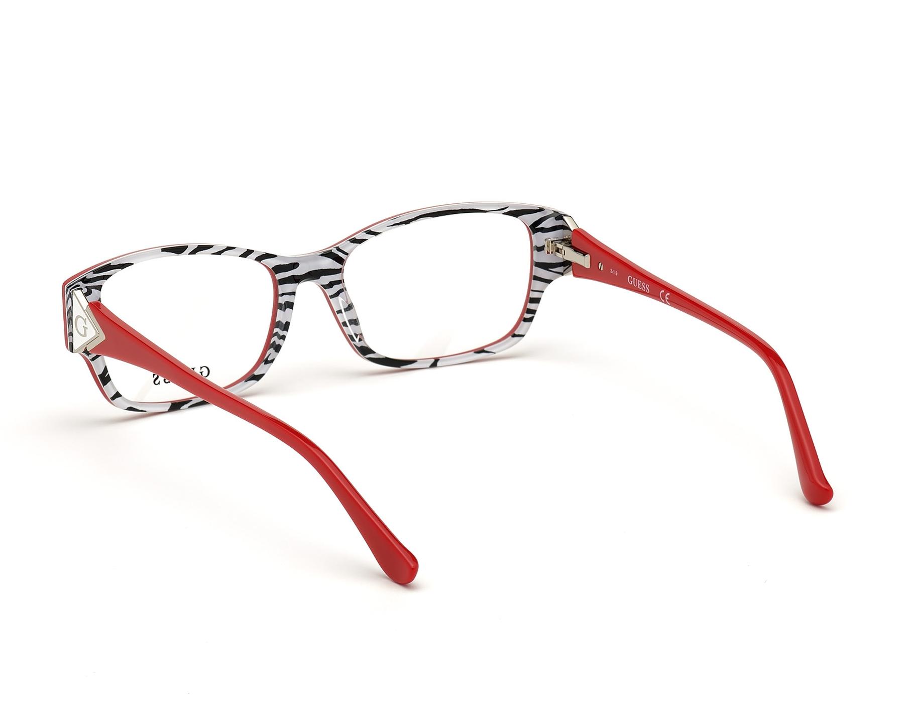 guess red eyeglass frames