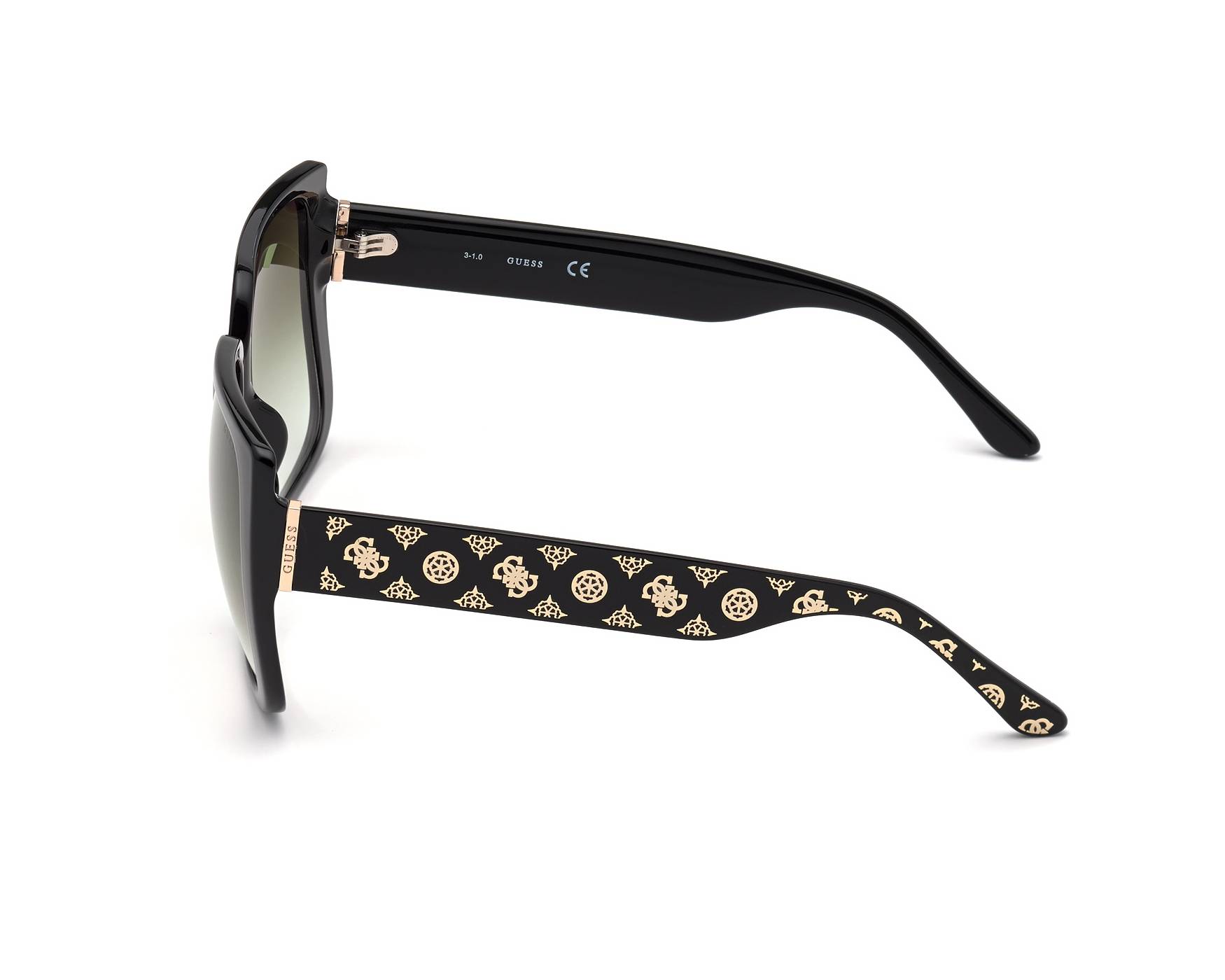 guess black and gold glasses
