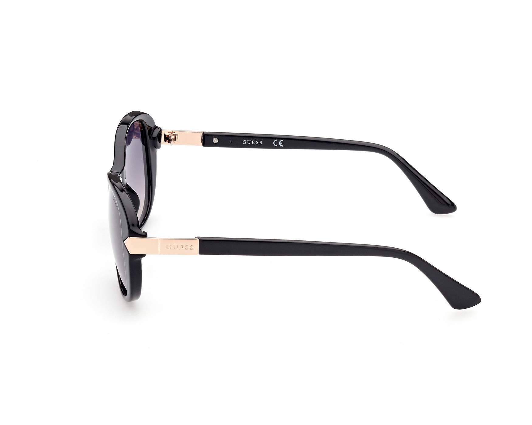 Guess GU7821-S 01B 56-17 Noir Rose doré 360 degree view 2