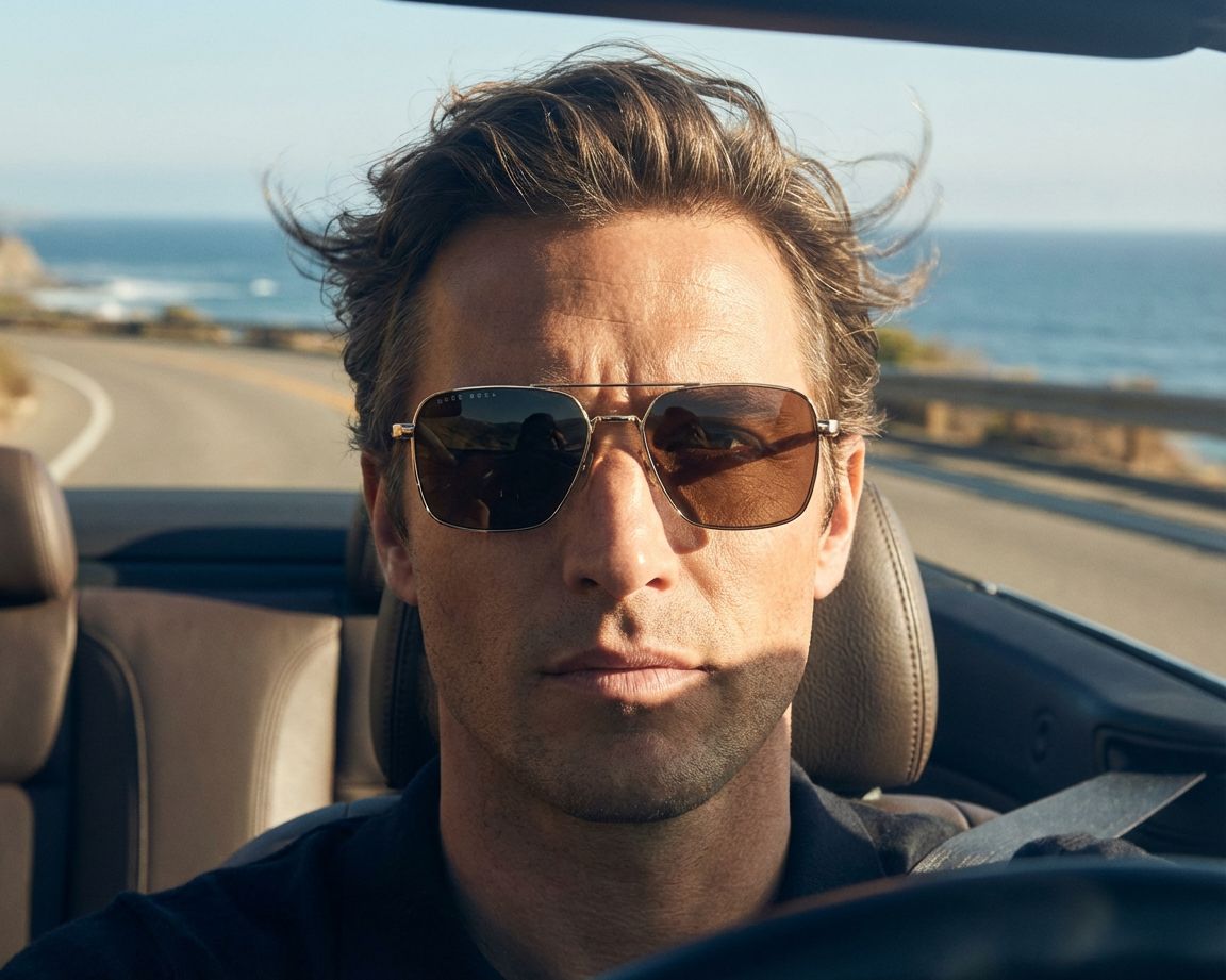 Hugo Boss BOSS-1045-S-IT 00070 58-17 Rose doré Marron other view