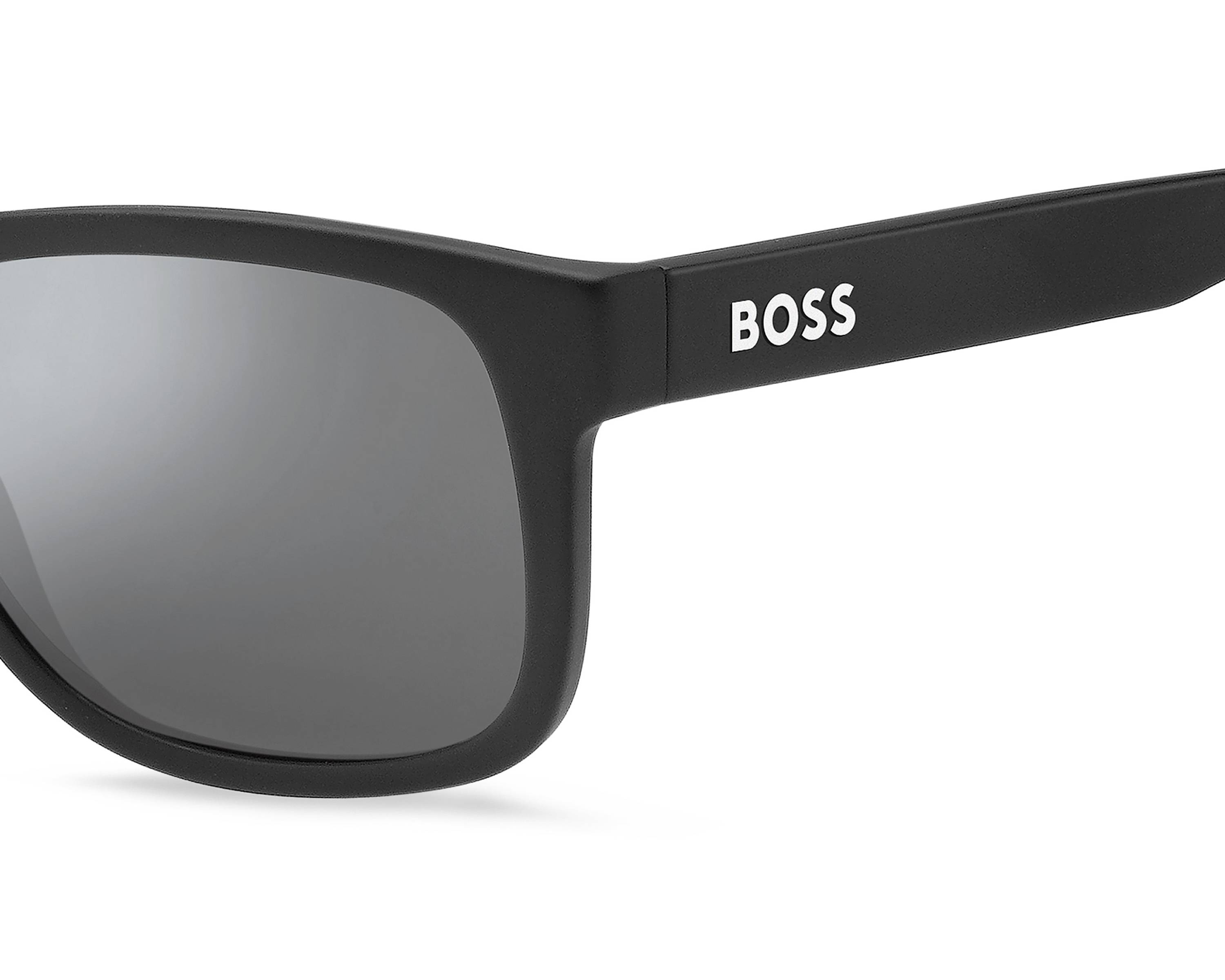 Lunettes De Soleil Hugo Boss Homme - Boss 1295/f R81/19 Matte Ruthenium - Monture Acier 55mm Avec Étui