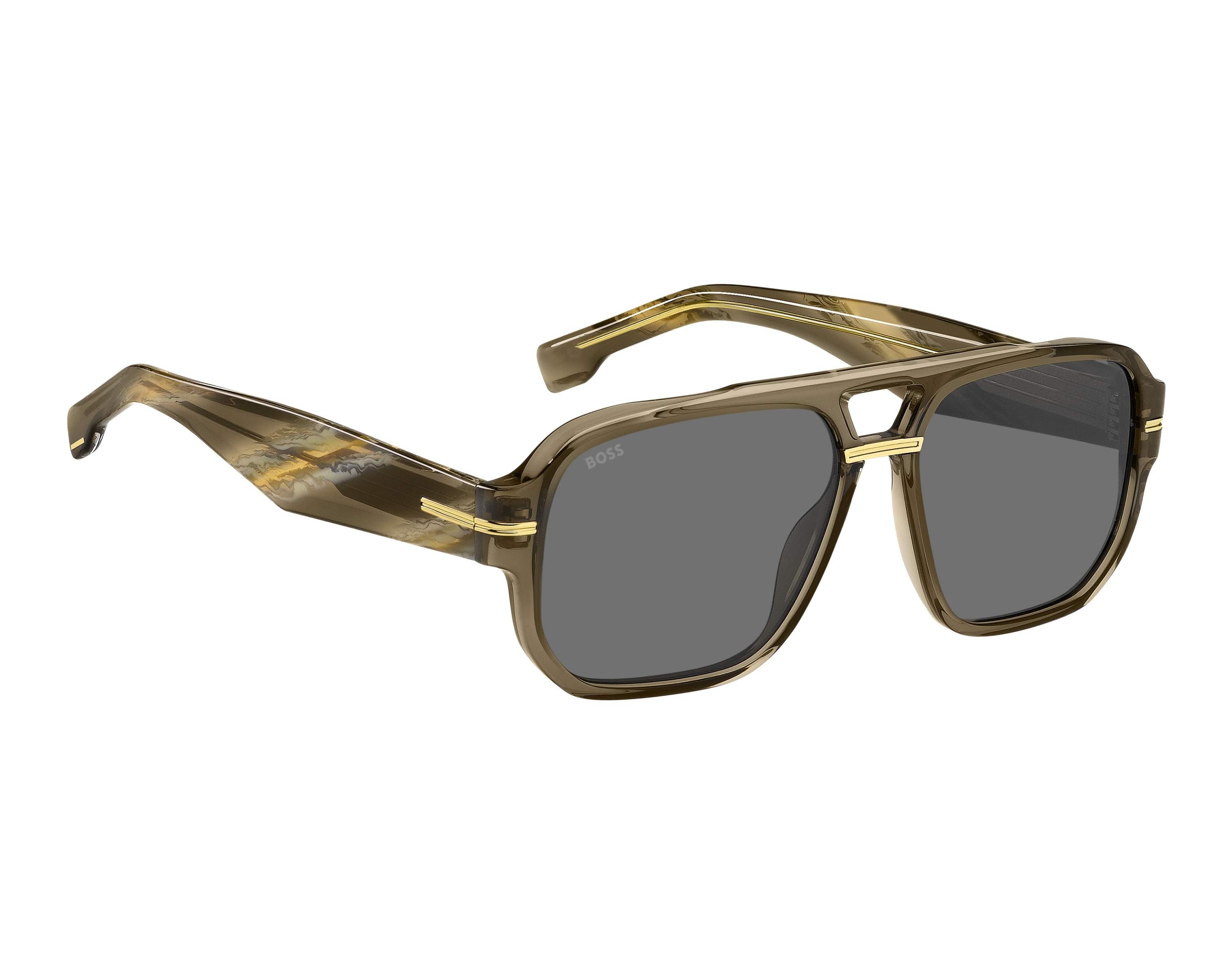 NWT Hugo Boss BOSS 1589/S-02M2 9O Gold Round 57mm Sunglasses Hugo Boss Sunglasses BOSS-1661-S 2IK/9O main image 4