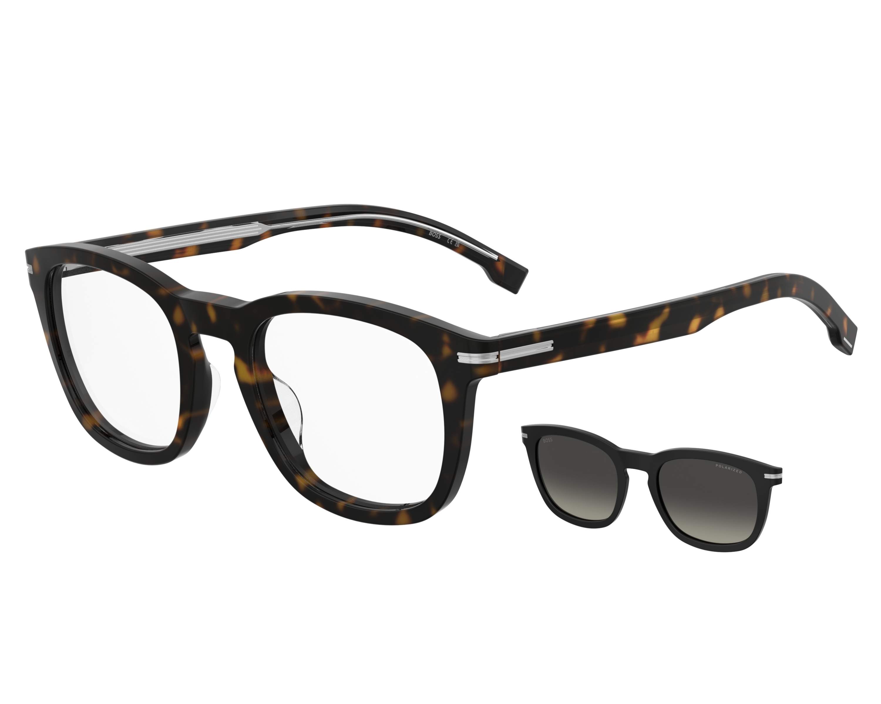Hugo Boss BOSS-1725-G-CS WR7/LB 51-21 Black White 360 degree view 2