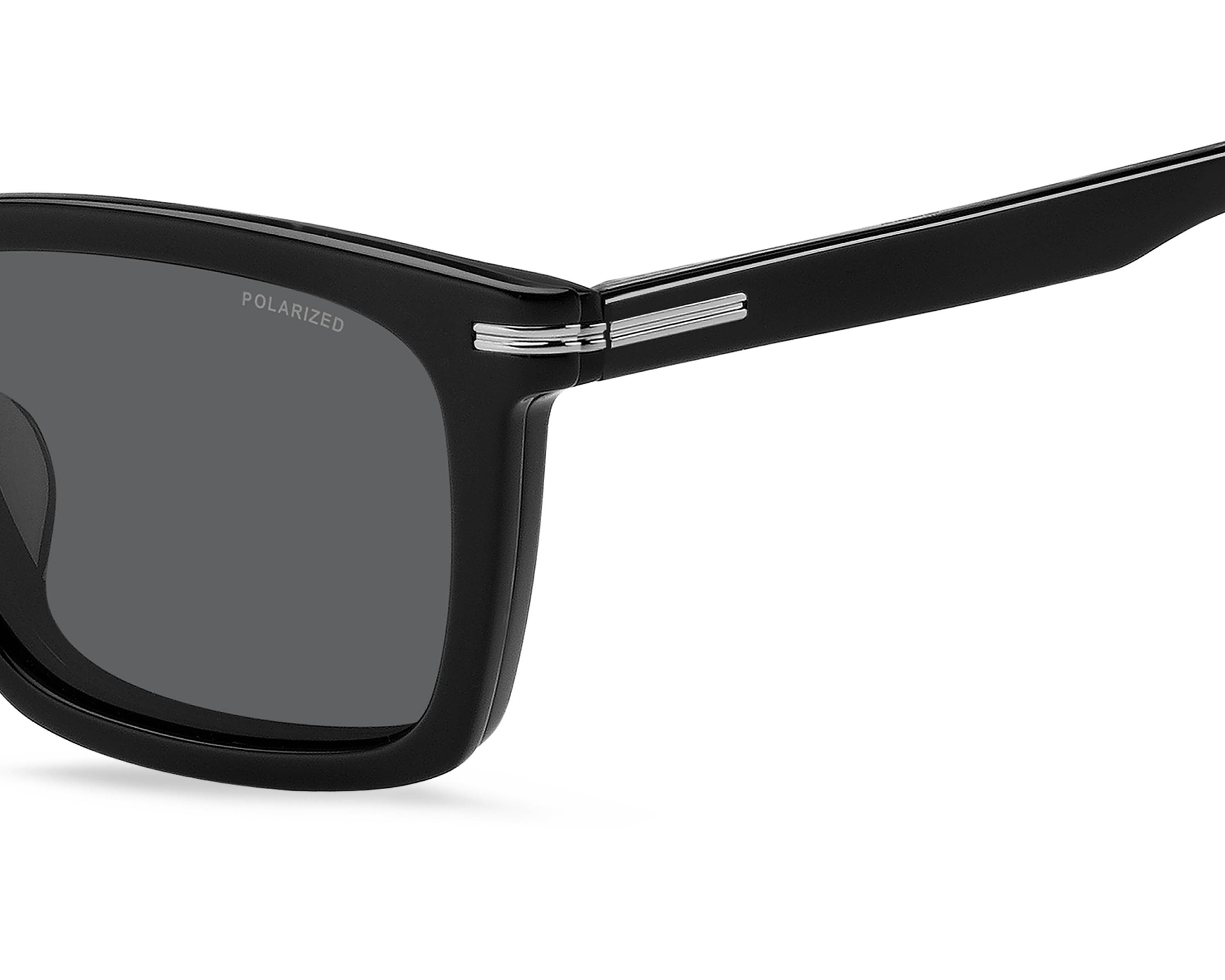 BOSS Unisex Modern Sunglasses 807/16 Black | 55mm Acetate Frame With Protective Case