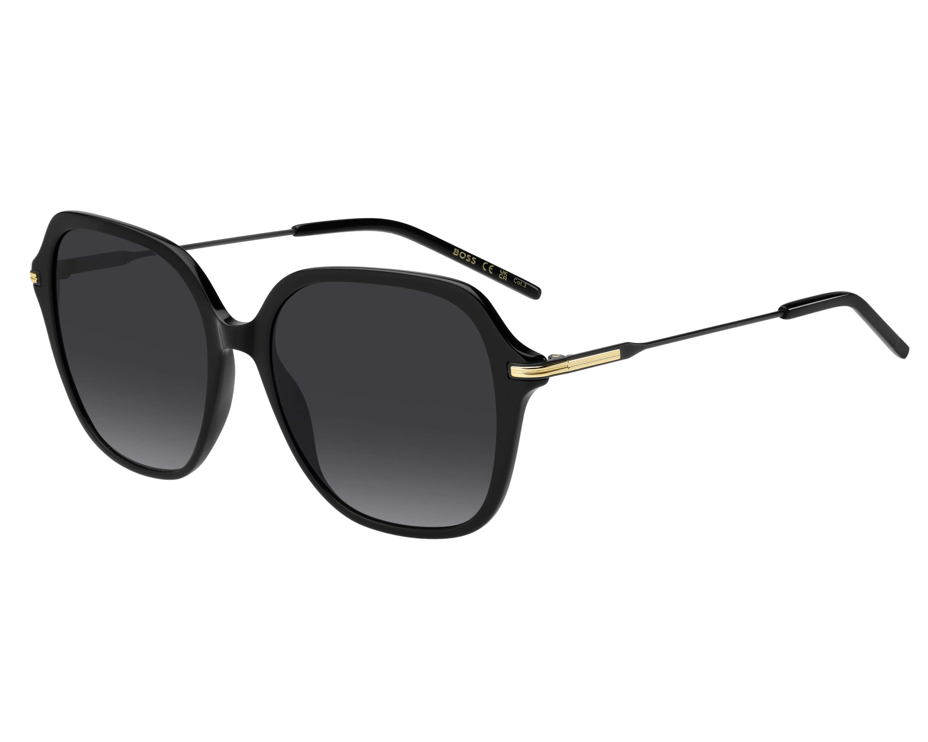 Hugo Boss BOSS-1781-S 807/9O 55-17 Black  360 degree view 3