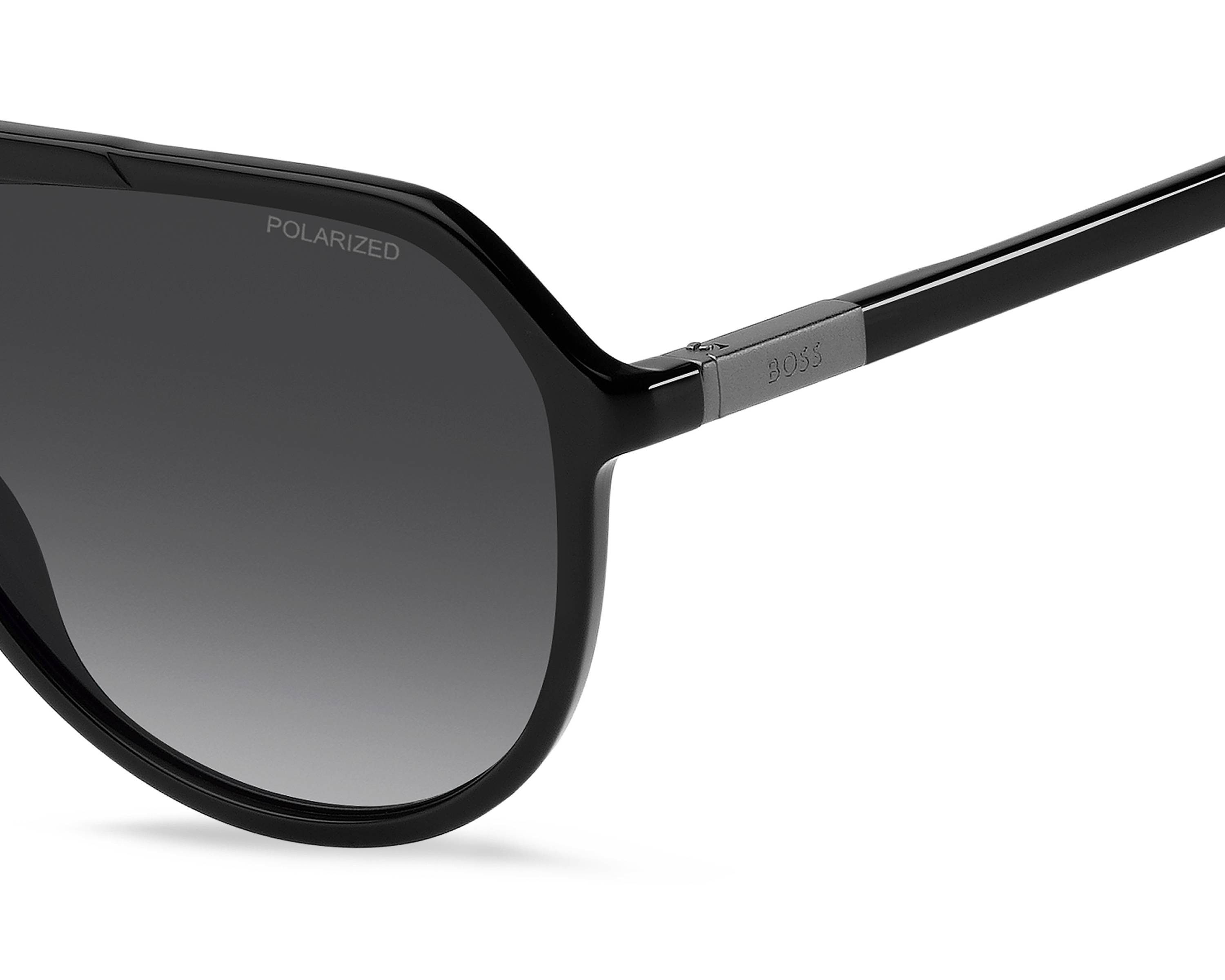 Hugo Boss 0823/S Z9 Occhiali Da Sole Unisex - Grigio Scuro/Opaco - Lente 58 Mm - Made In Italy - 2