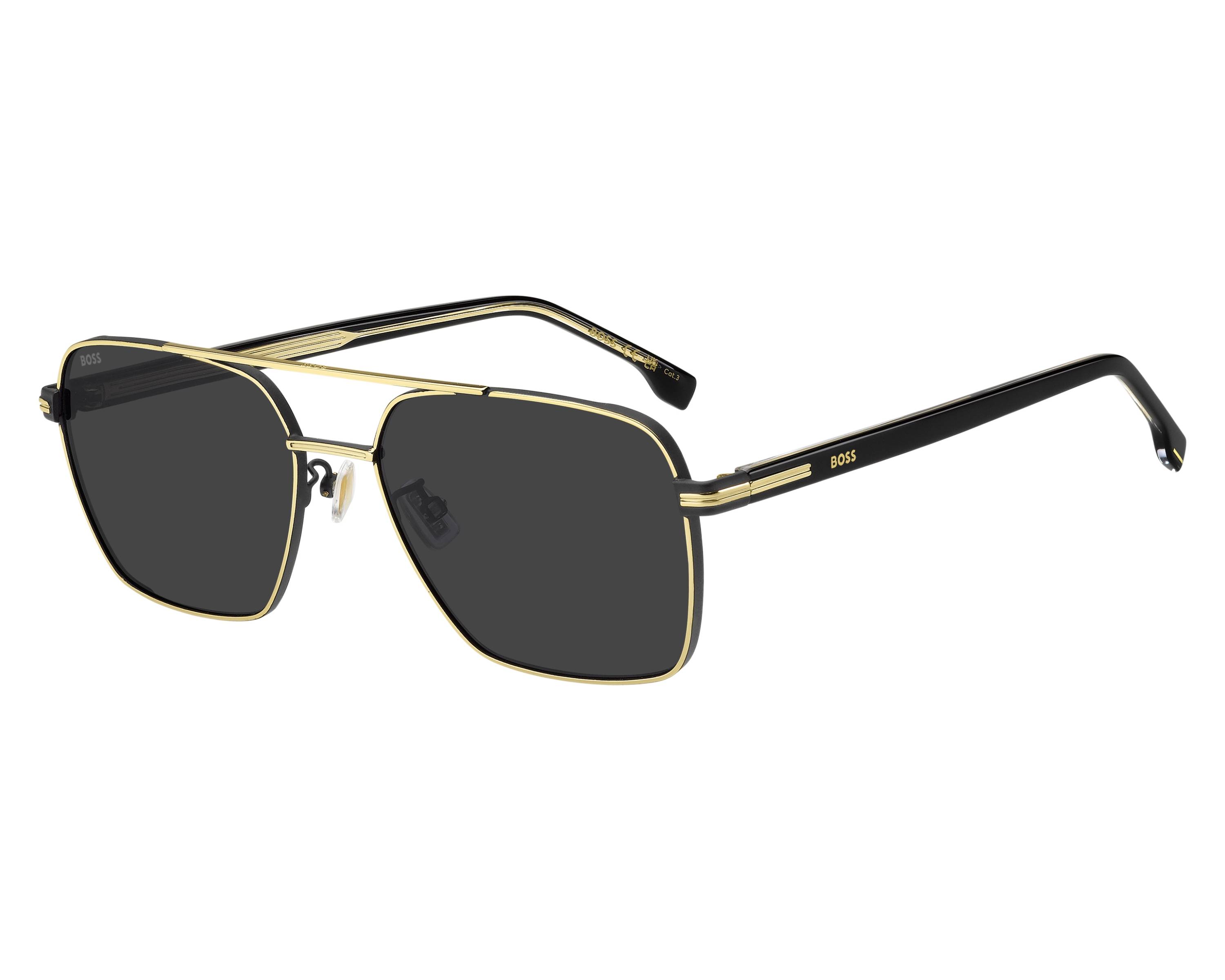 Lunettes De Soleil Hugo BOSS BOSS 1452/S – Couleur Matte Black Yellow, Taille 54/21/145, Neuf Avec étiquettes