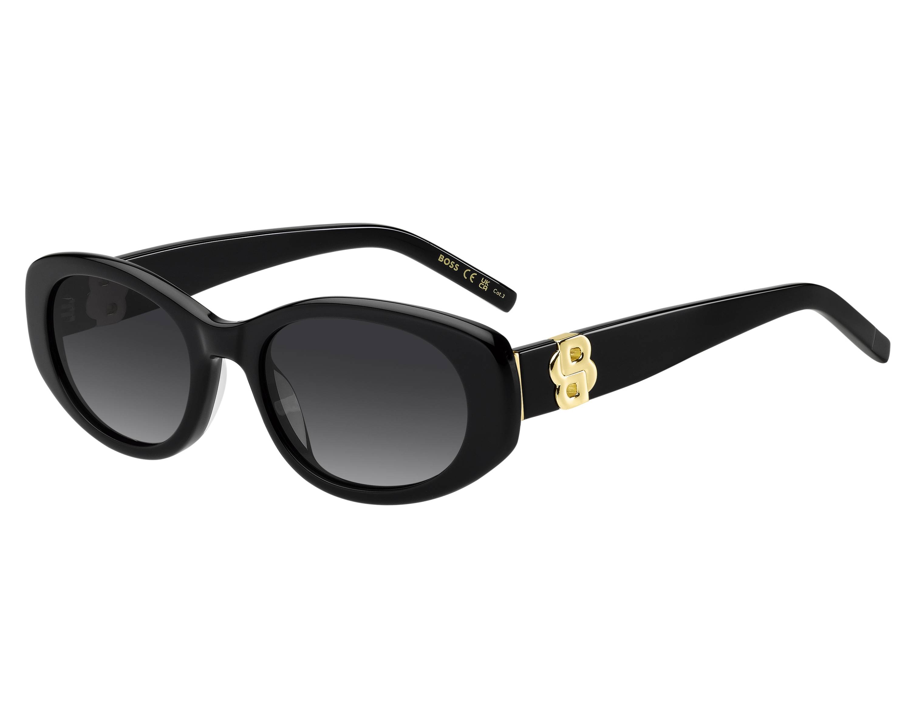Boss Women\'s Gray Gradient Sunglasses w/case and cleaning cloth nwt never worn Hugo Boss 1037/S WR7/IR Black Havana Squared Sunglasses  main image 3
