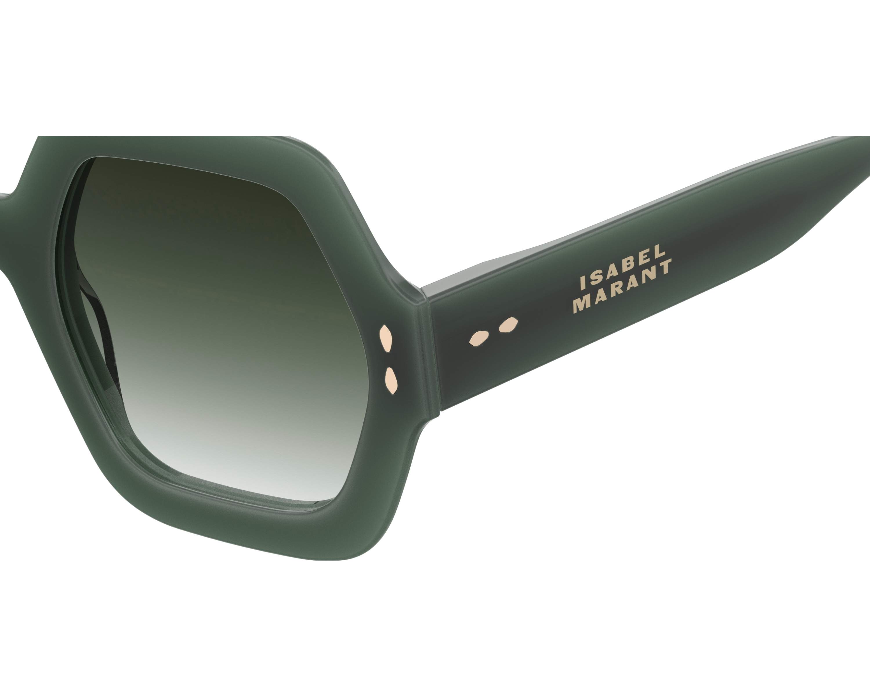 Isabel Marant Green Oversized Square Sunglasses with Gold Bridge Isabel Marant Sunglasses IM-0190-G-S 1ED/IB main image 3