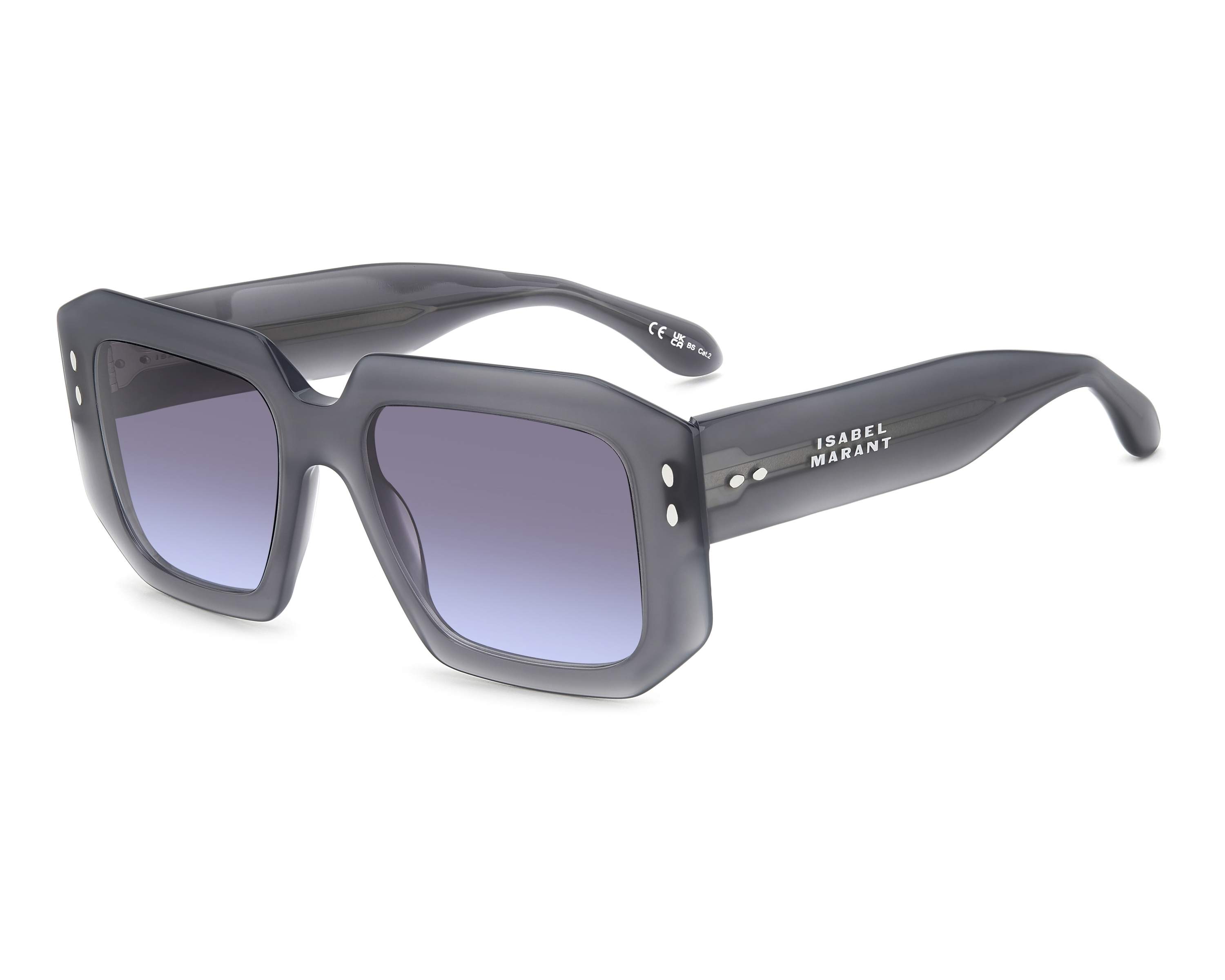 Isabel Marant 52mm Flared Rectangular Sunglasses  Blue/Grey Shaded  Brand New CARMY Sunglasses Woman teal-dark grey shade | ISABEL MARANT  main image 4