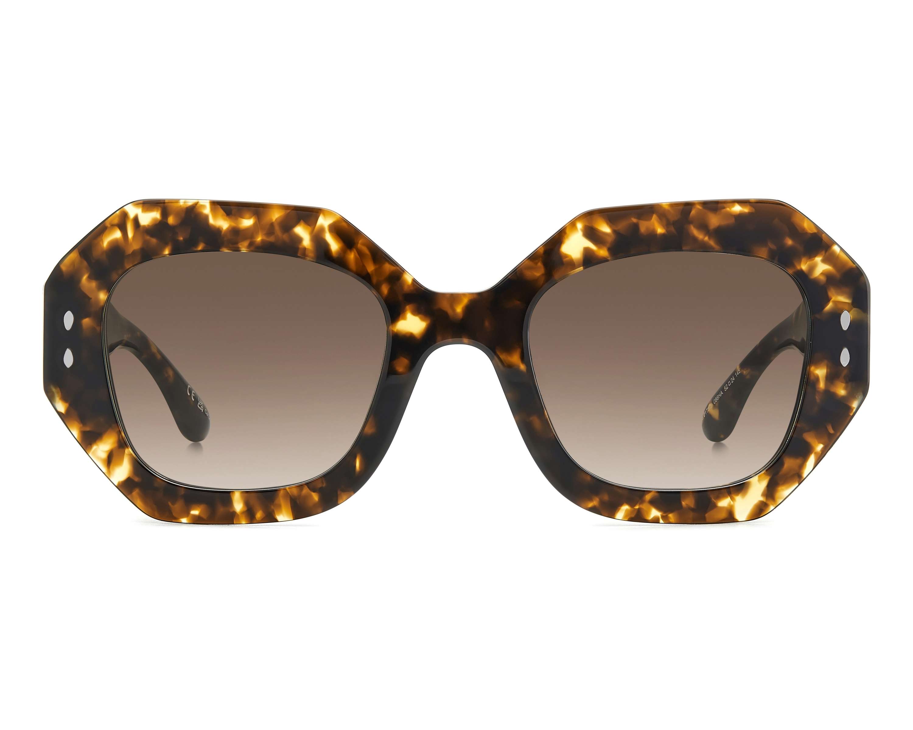 Isabel Marant Gold Frame Gradient Brown/Black Oversized Sunglasses Isabel Marant IM 0173/S Square Sunglasses | Fashion Eyewear US main image 3