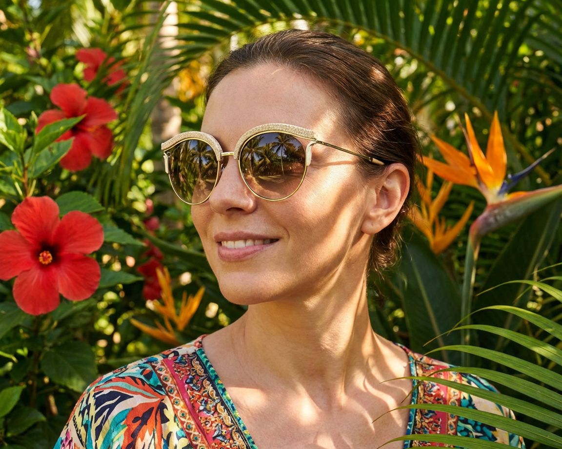 Jimmy Choo Sunglasses LASH-S PTF/JS