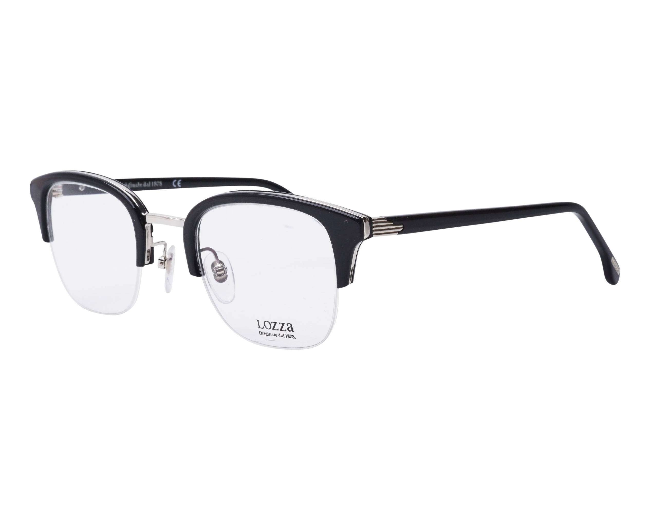Lozza Black Cellulose Acetate Glasses  (Frames) Lozza Glasses VL4145 0BLK main image 4
