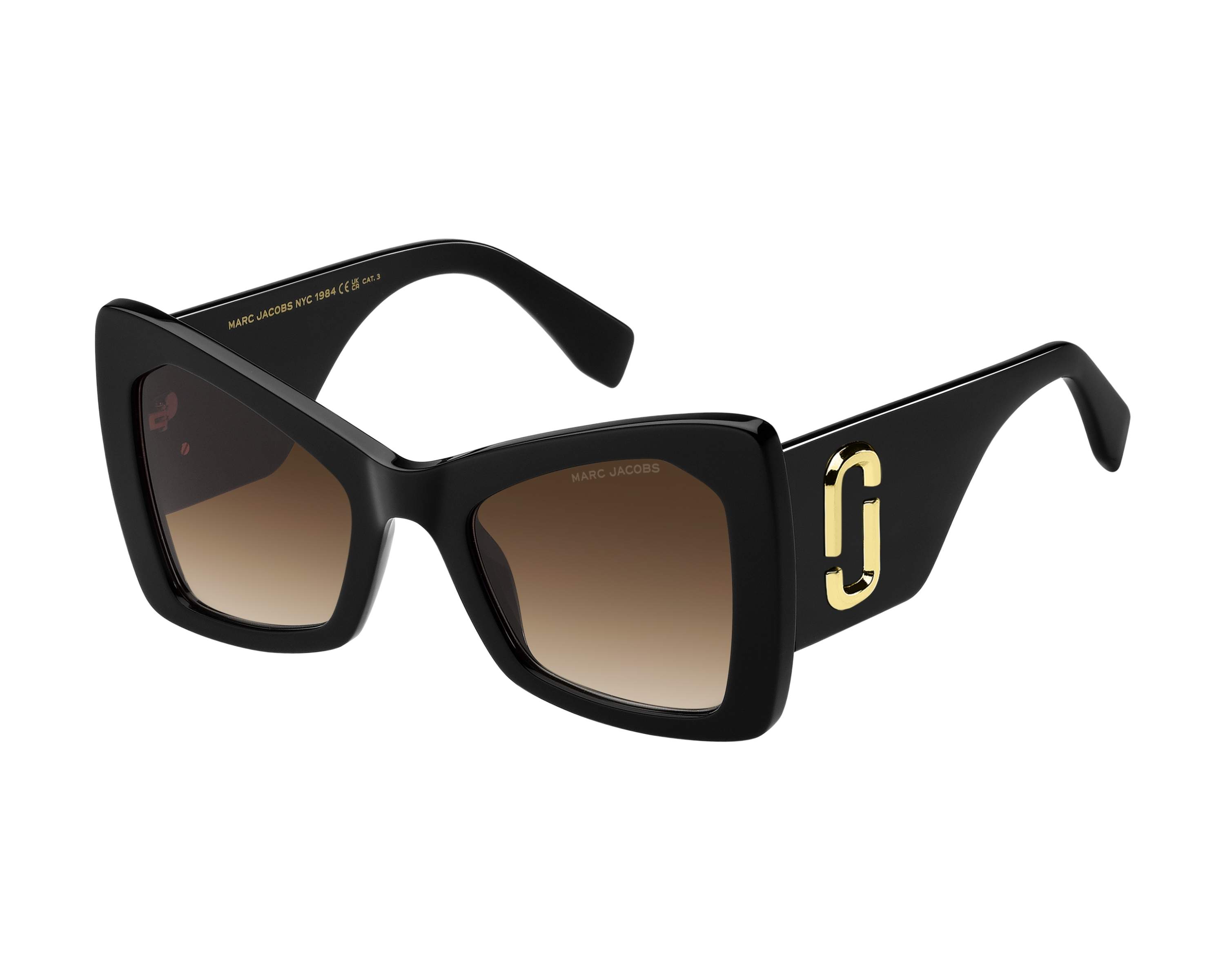 Marc Jacobs Black Cat-Eye Sunglasses with Gradient Brown Lenses Marc Jacobs Polarized Rounded Cat Eye w/ Gradient Lens  main image 4