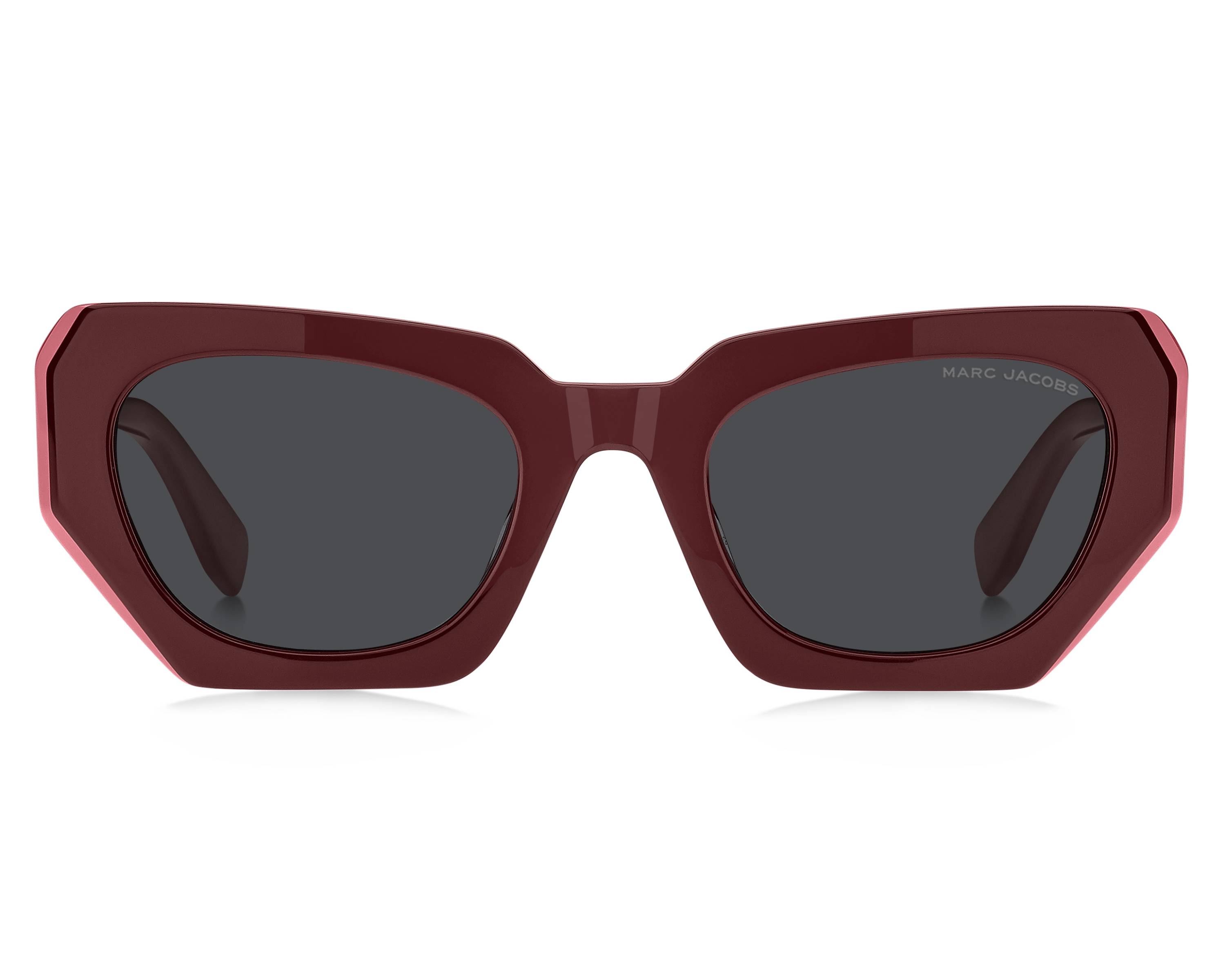 New Marc Jacobs Translucent Rose-Burgundy Rectangular Sunglasses Marc Jacobs Sunglasses Women main image 4