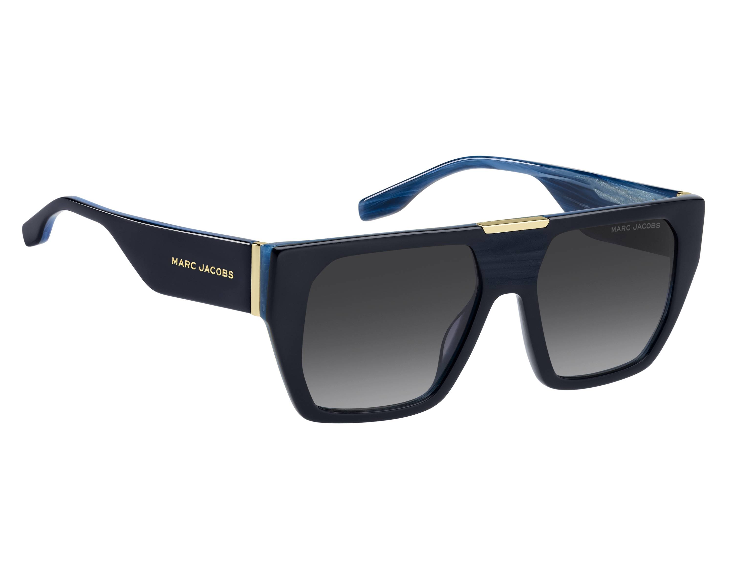 Marc by Marc Jacobs Black Sunglasses with Turquoise Spot Accents Marc Jacobs Marc 577/S Square Sunglasses | Fashion Eyewear US main image 2