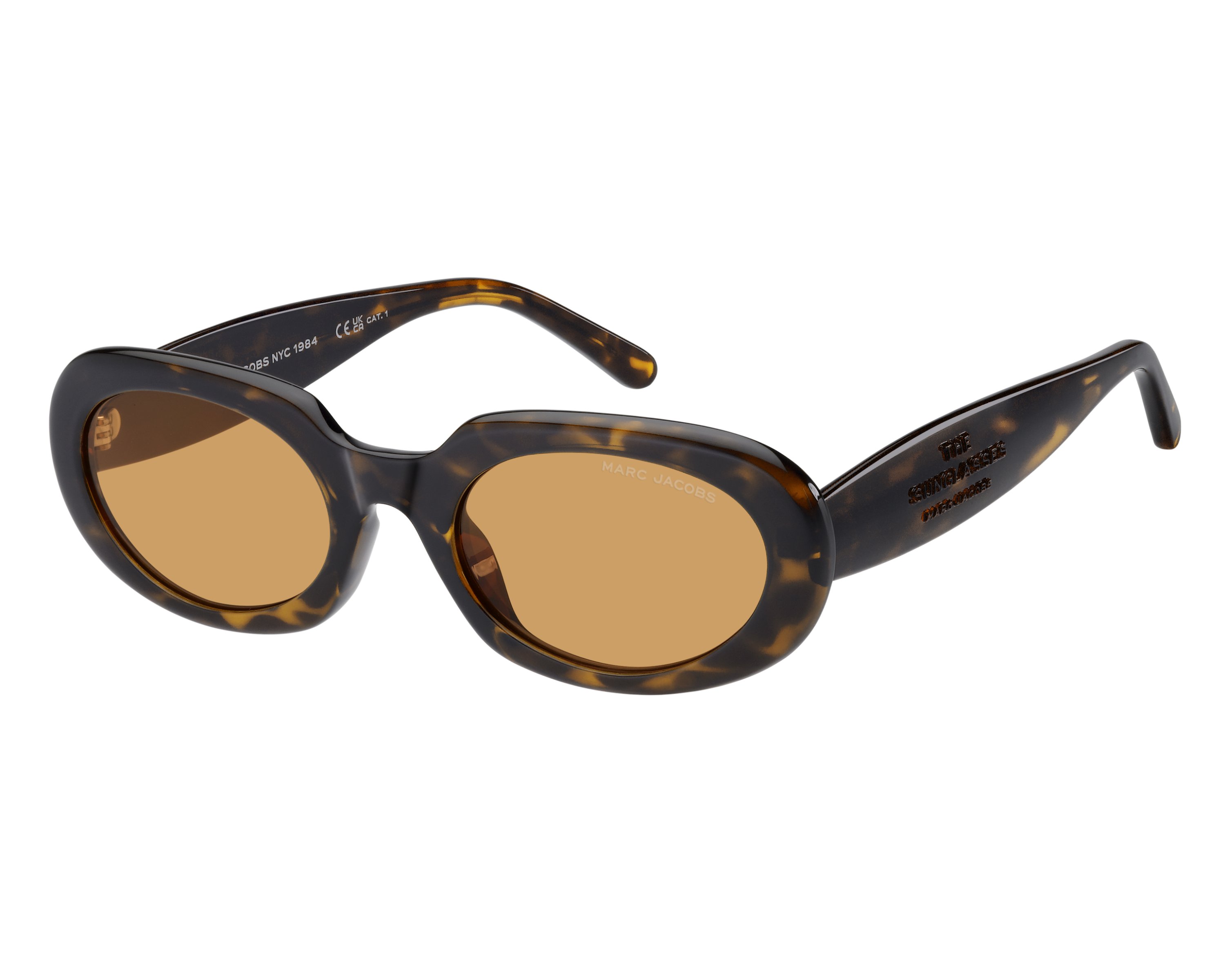 Marc‎ by Marc Jacobs tortoise/yellow trim sunglasses Marc Jacobs Brown Tortoise Square Sunglasses main image 4